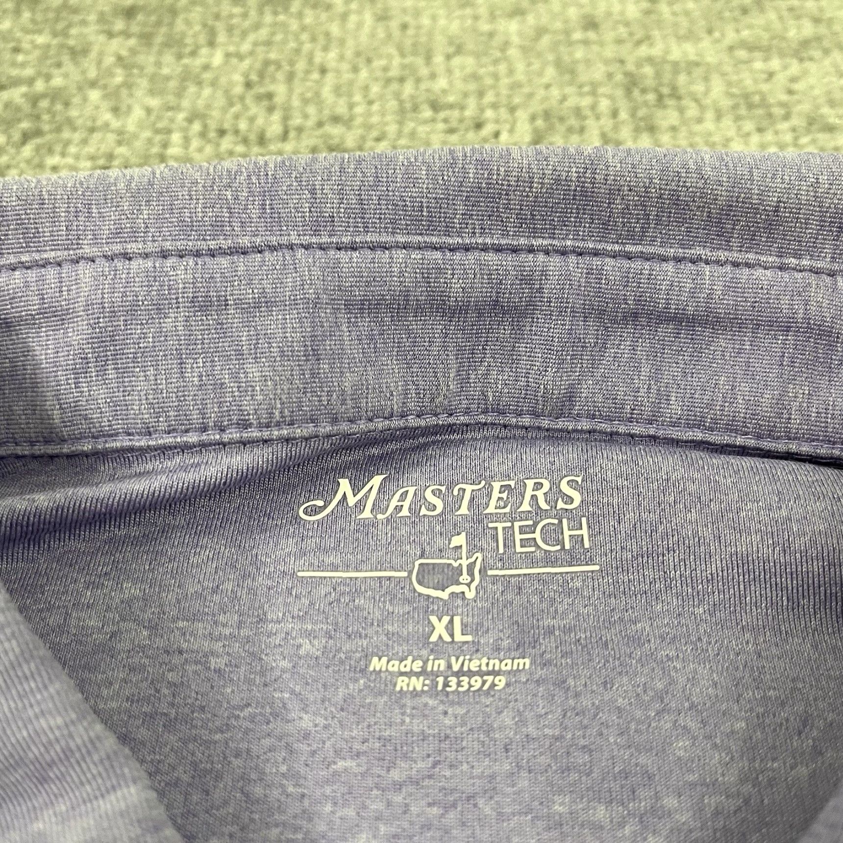 Vintage MASTERS TECH Polo Mens XL Purple Augusta Golf Performance Sport Size US XL / EU 56 / 4 - 3 Thumbnail