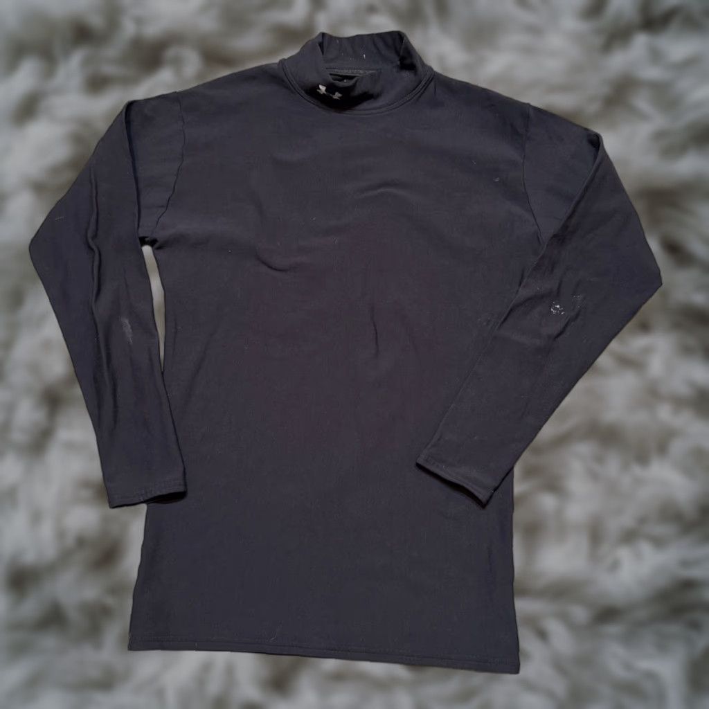 Under Armour Under Armour Cold Gear Fitted Shirt Mens XL Black Fitted Mock Neck Size US XL / EU 56 / 4 - 1 Thumbnail
