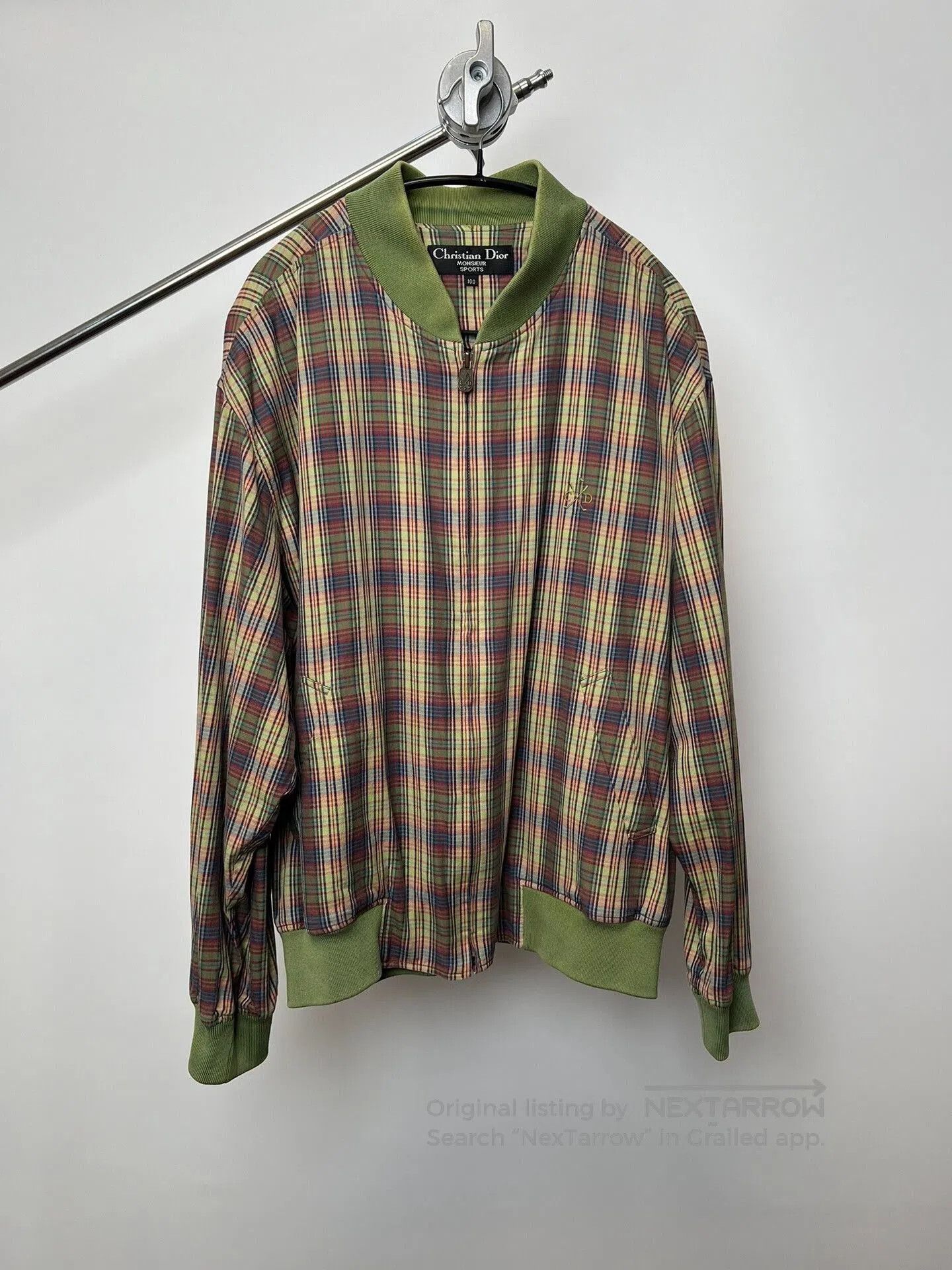 Dior Christian Dior Green Plaid Zip Jacket. Size US M / EU 48-50 / 2 - 1 Thumbnail