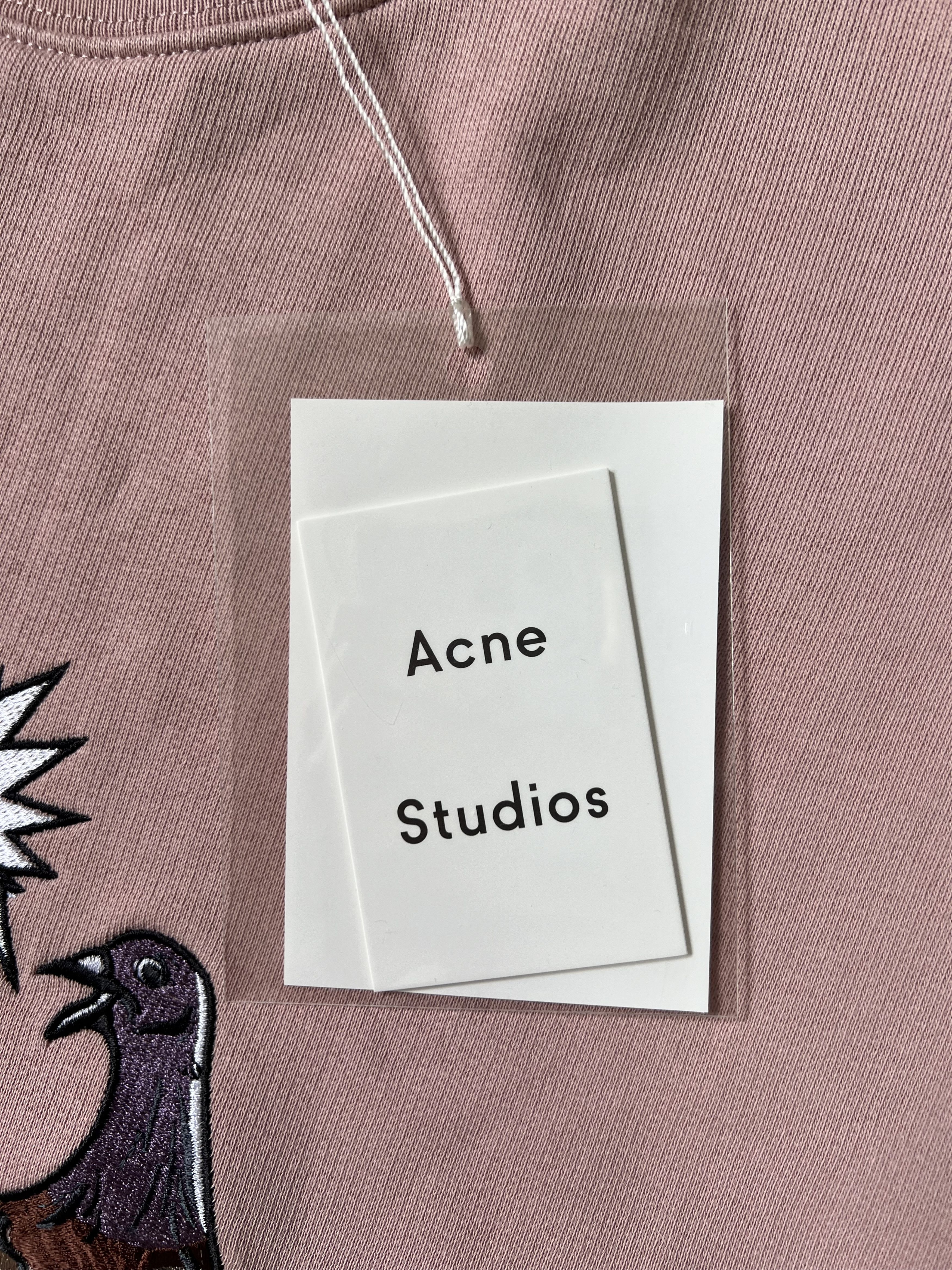 Acne Studios 💚 FW19 Acne Studios Embroidered Pigeon Crewneck Large NEW Size US L / EU 52-54 / 3 - 6 Thumbnail