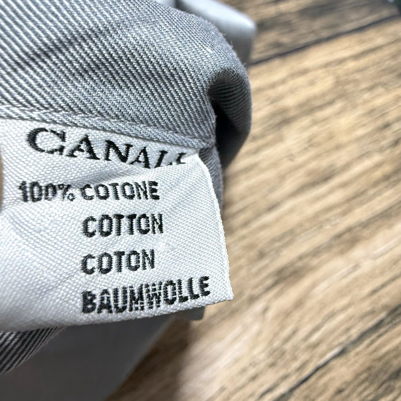 Canali Canali Dress Shirt 16 Blue 100% Cotton Long Sleeve French Cuff Italy Regular Mens Shirt Size 42R - 7 Thumbnail
