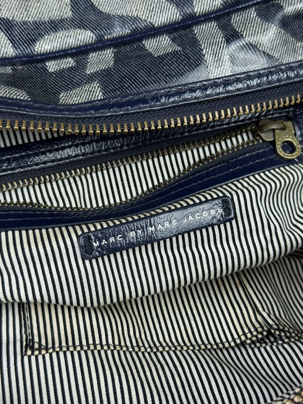 Marc by Marc Jacobs Marc by Marc Jacobs Blue Monogram Patent Leather Bag Size ONE SIZE - 14 Thumbnail
