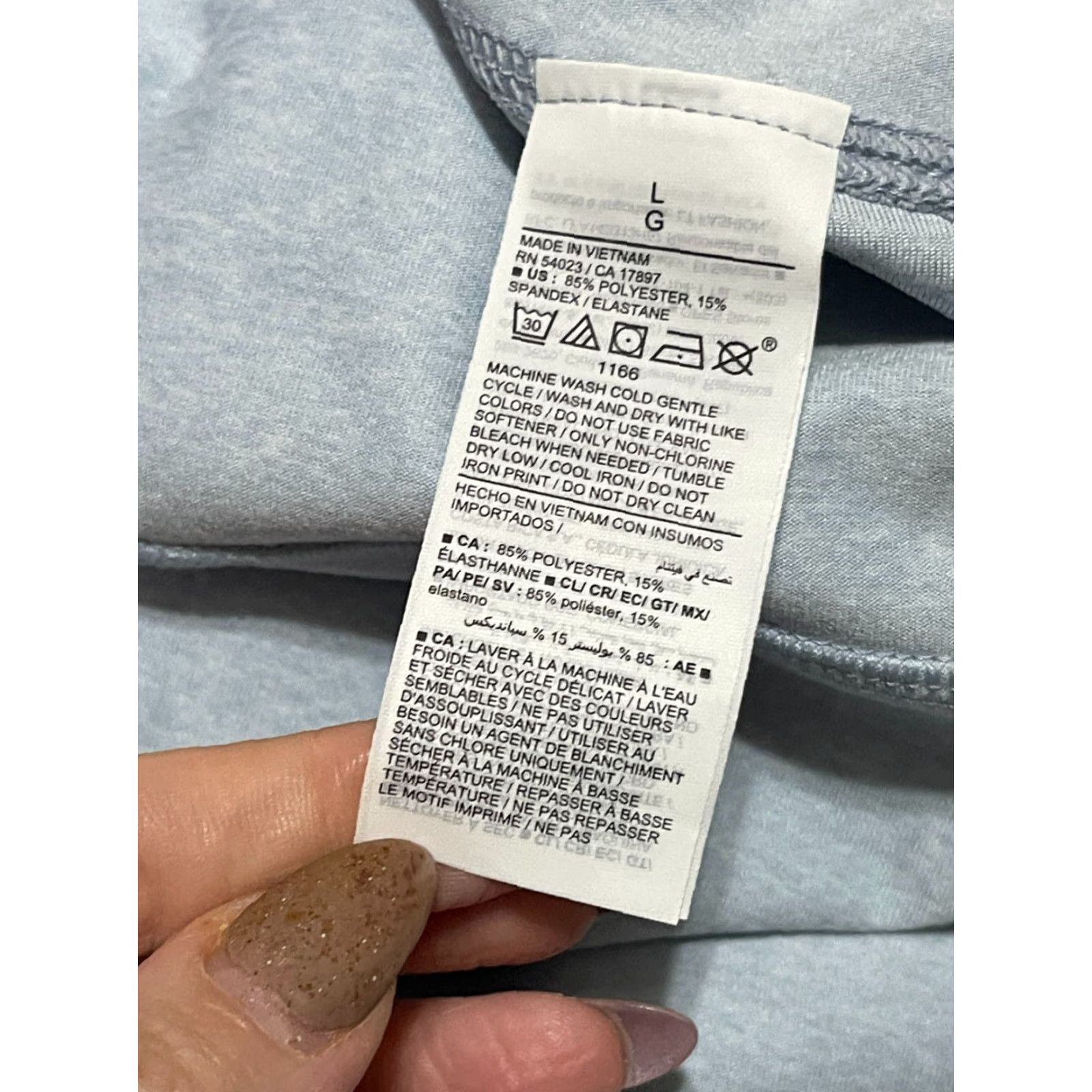 Old Navy Old Navy Leggings Women Large Blue Go Dry Cloud+ Pull On Casual Inseam 25 in Size 36" / US 14 / IT 50 - 6 Thumbnail