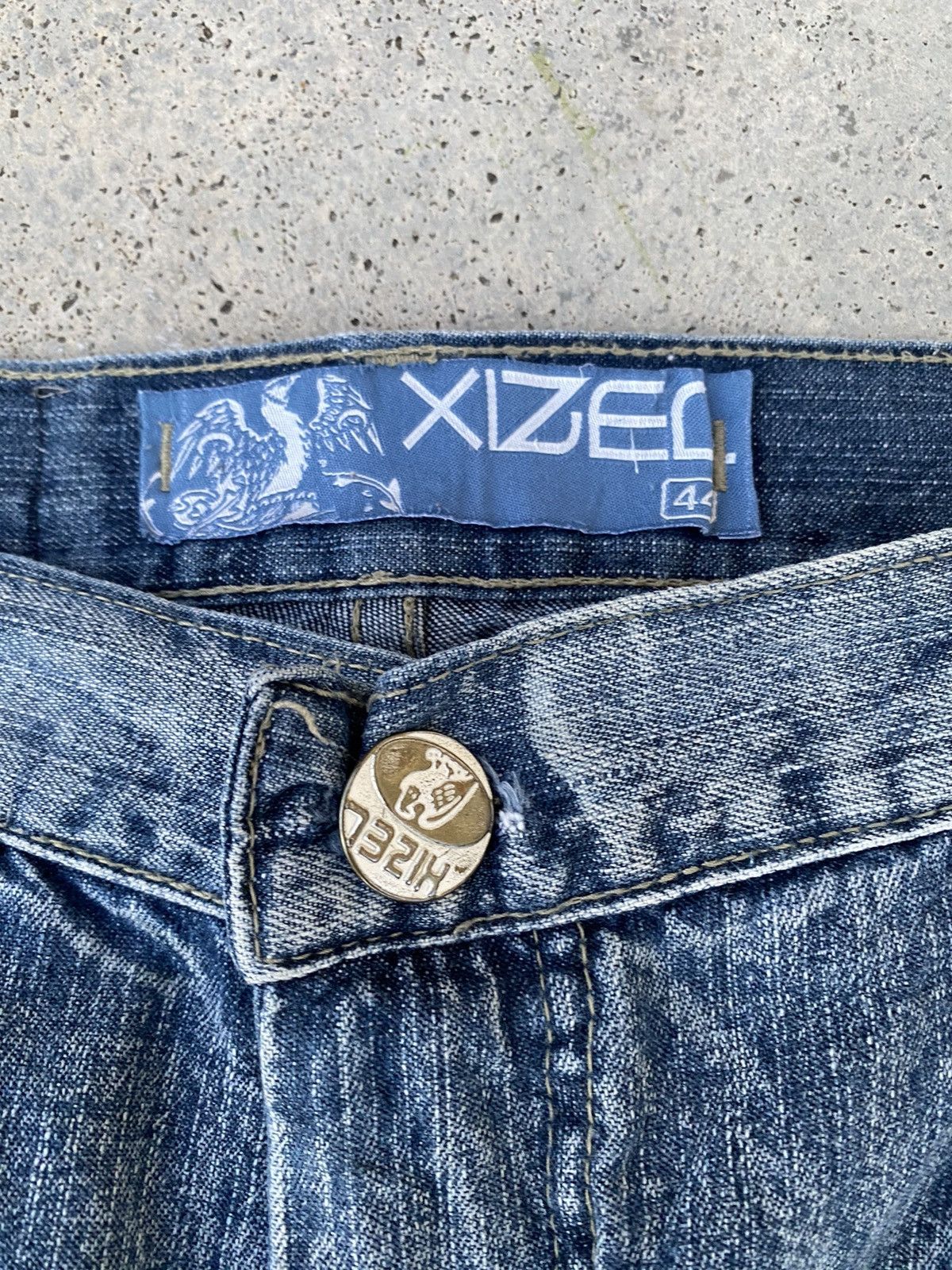 Ed Hardy 2000s Xizel Dragon Embroidered Jeans Karakuri y2k Styled Size US 36 / EU 52 - 11 Thumbnail
