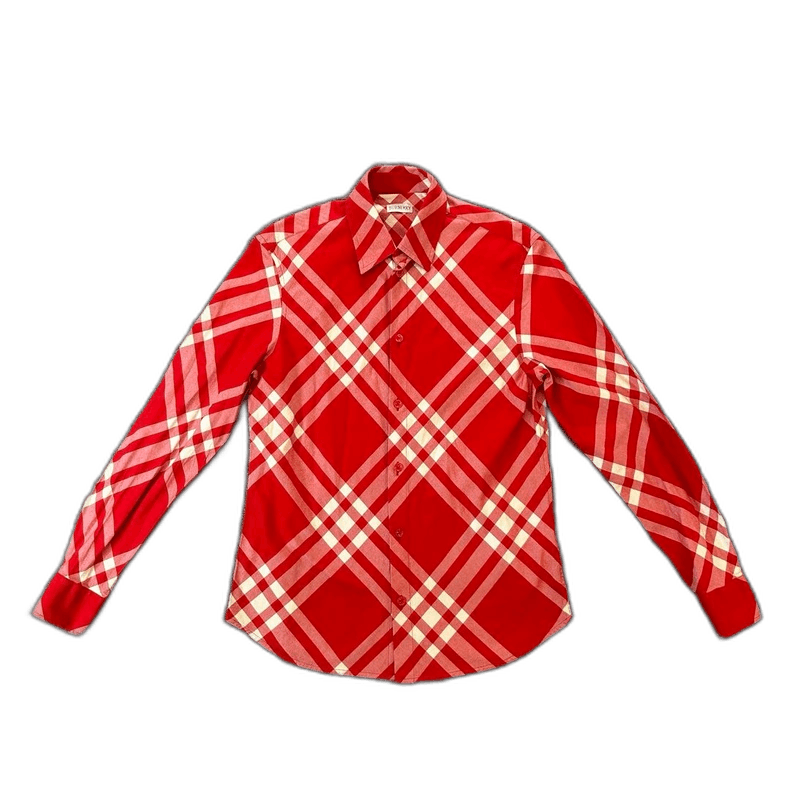Burberry Burberry Red Plaid Long Sleeve Shirt for Men Size US XS / EU 42 / 0 - 1 Thumbnail