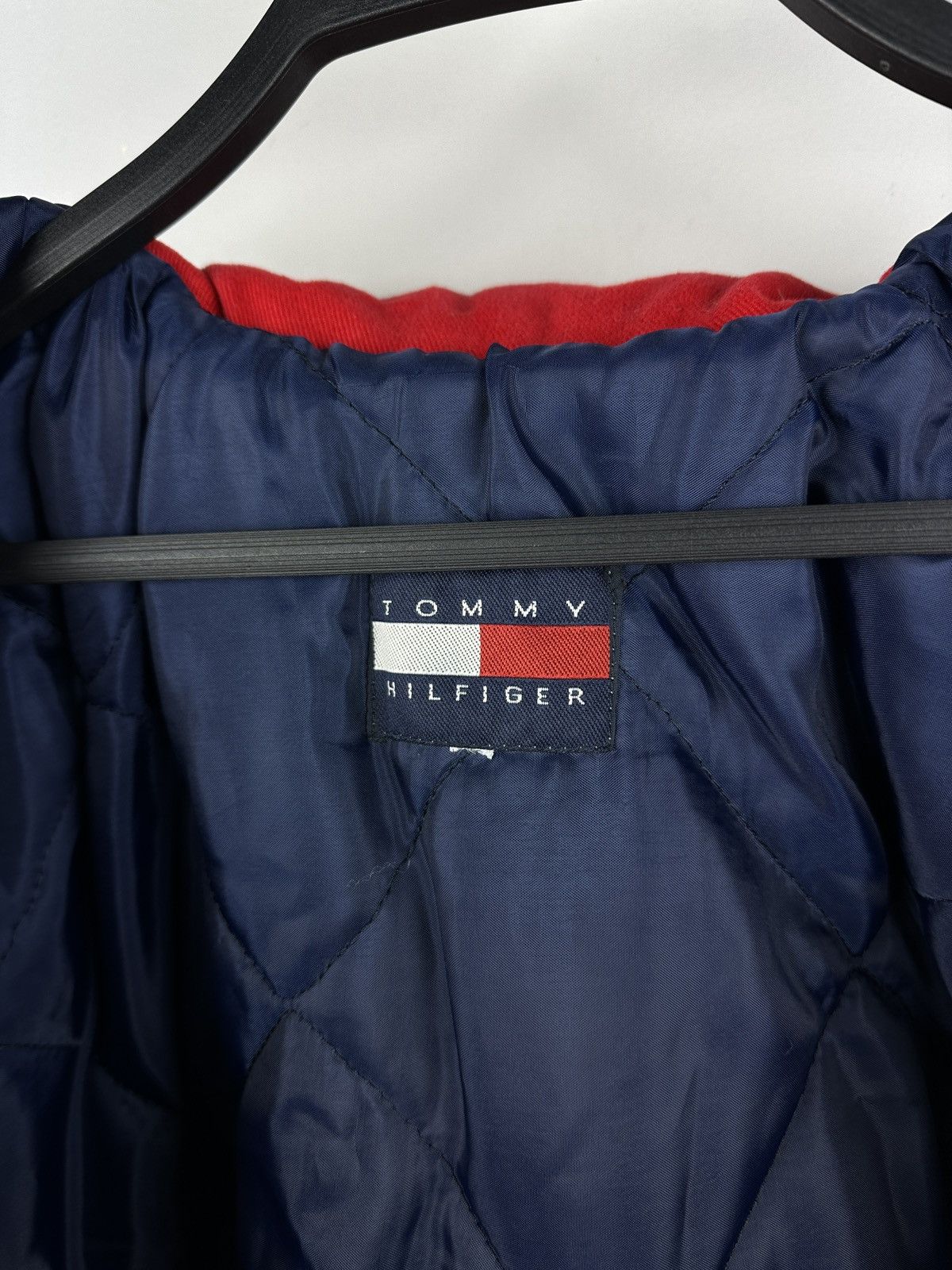 Tommy Hilfiger × Vintage Vintage 90’s Tommy Hilfiger Big Embroidered Logo Jacket Size US XS / EU 42 / 0 - 21 Thumbnail