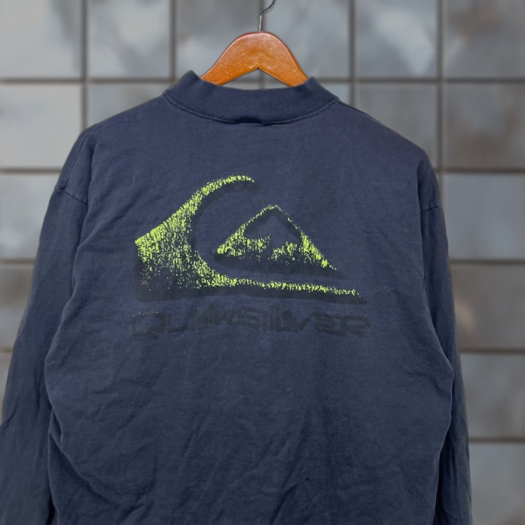 Quiksilver VINTAGE Quiksilver Shirt L Mens Black 90s USA Mock Neck - T-Shirt Size US L / EU 52-54 / 3 - 1 Thumbnail