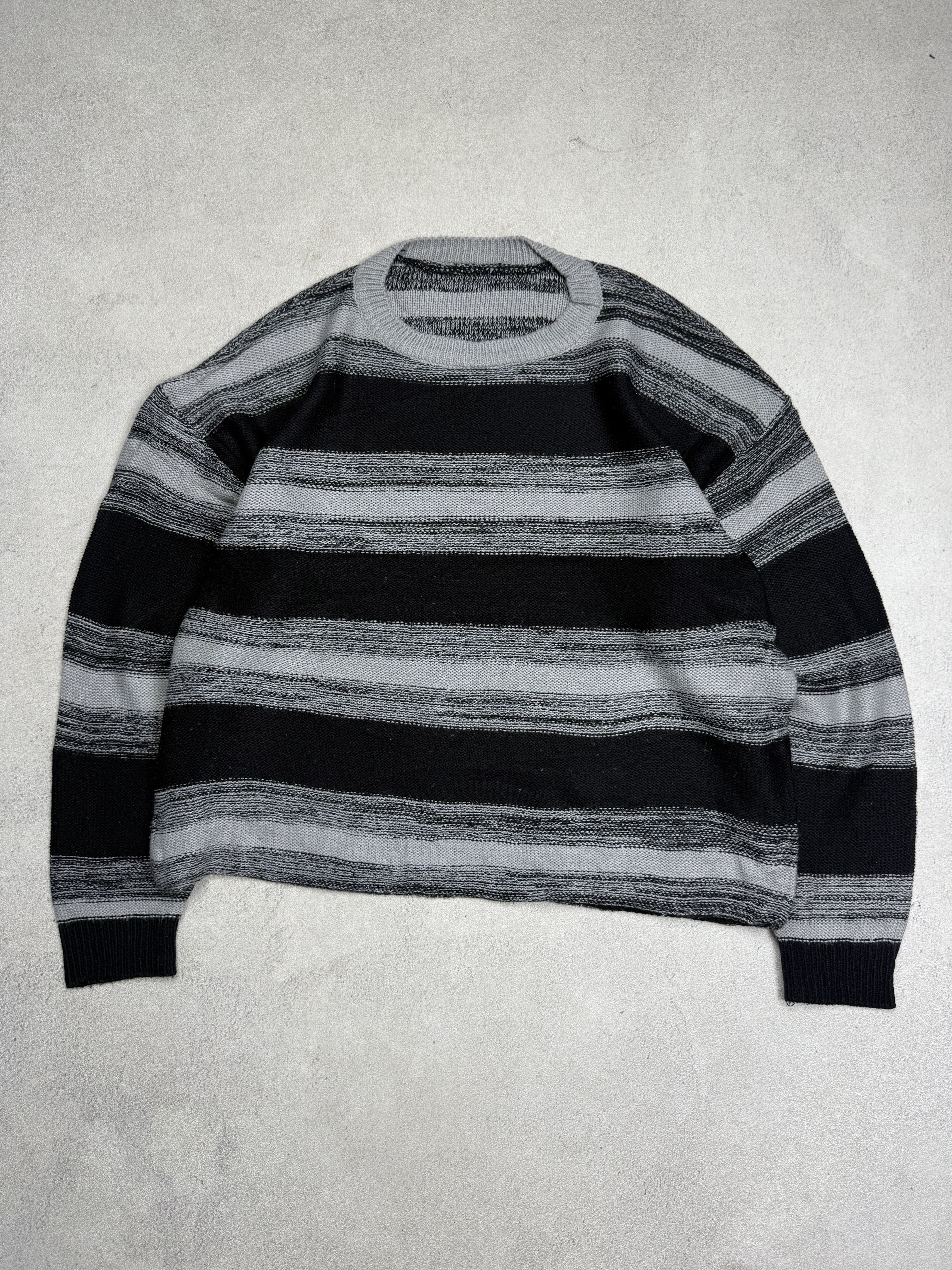 Japanese Brand Striped Boxy Knit Sweater Japanese Brand Size US M / EU 48-50 / 2 - 1 Thumbnail