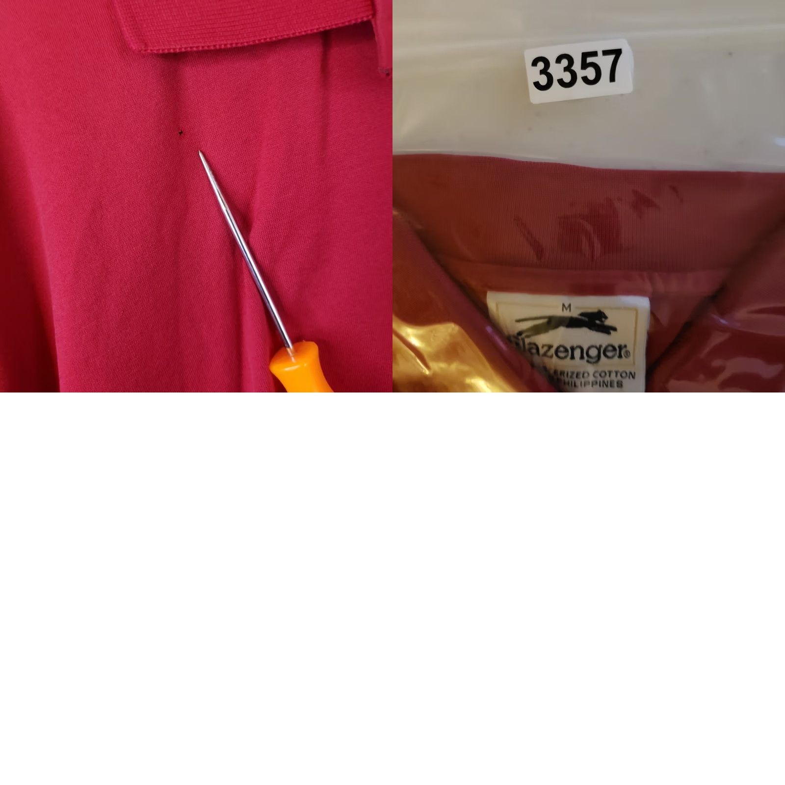 Vintage VINTAGE Slazenger Polo Shirt Mens M Solid Red Logo Secession Golf Club Flags Shirt Size US M / EU 48-50 / 2 - 10 Thumbnail