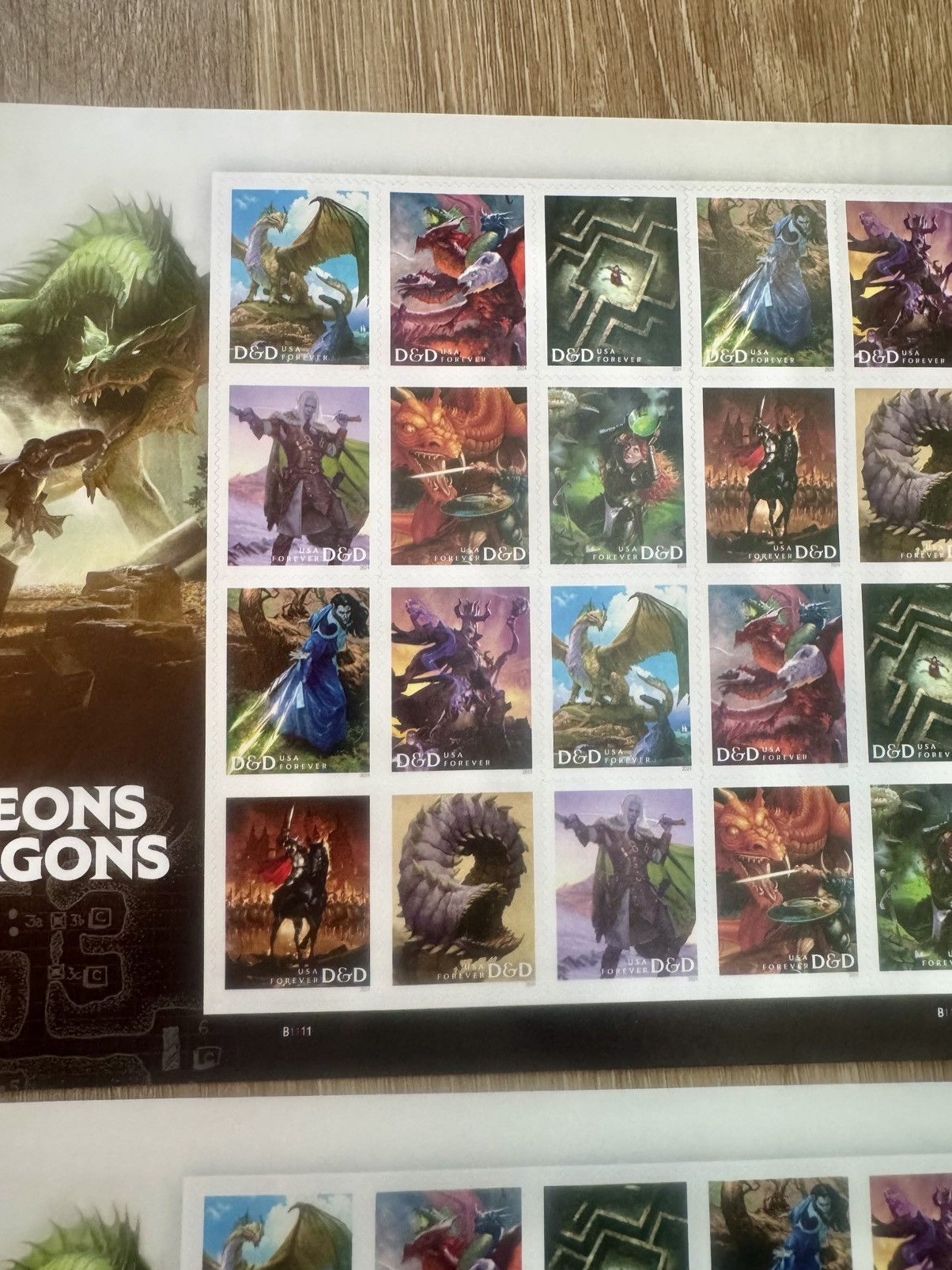 Brain Dead Dungeons & Dragons 2x Collectors Sheets of Stamps (2023) Size ONE SIZE - 4 Thumbnail