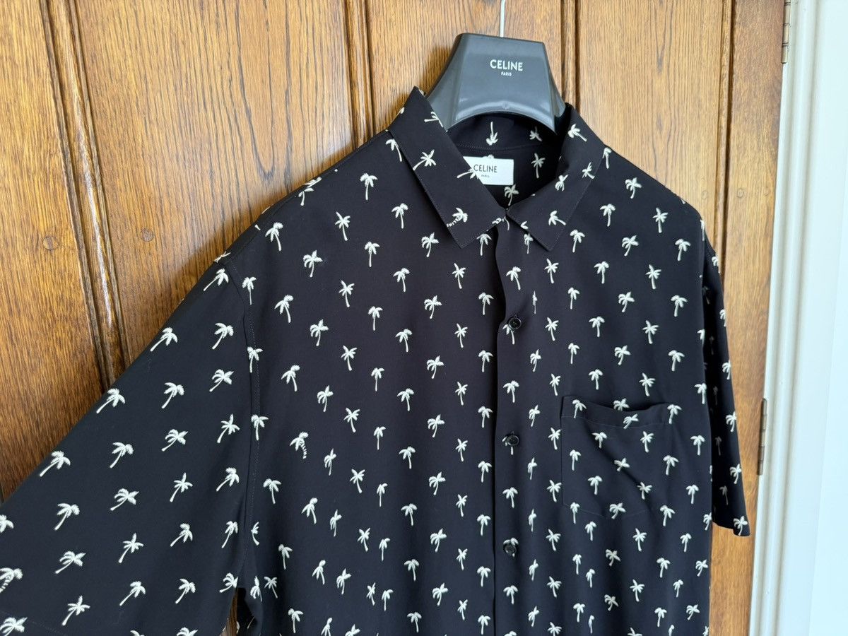 Celine SS24 $1.15k 🤑 Celine Hedi palm tree Hawaiian Black shirt Size US L / EU 52-54 / 3 - 10 Thumbnail