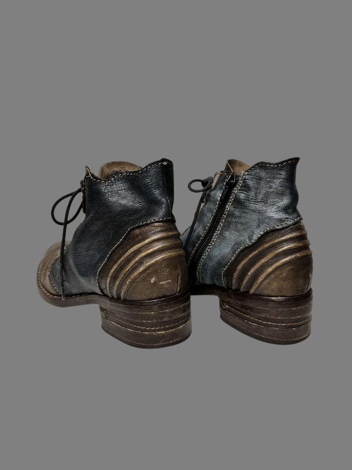 14th Addiction AS 98 Style Italian Leather Boots with Metal Zip Detail Size US 9 / IT 39 - 5 Thumbnail