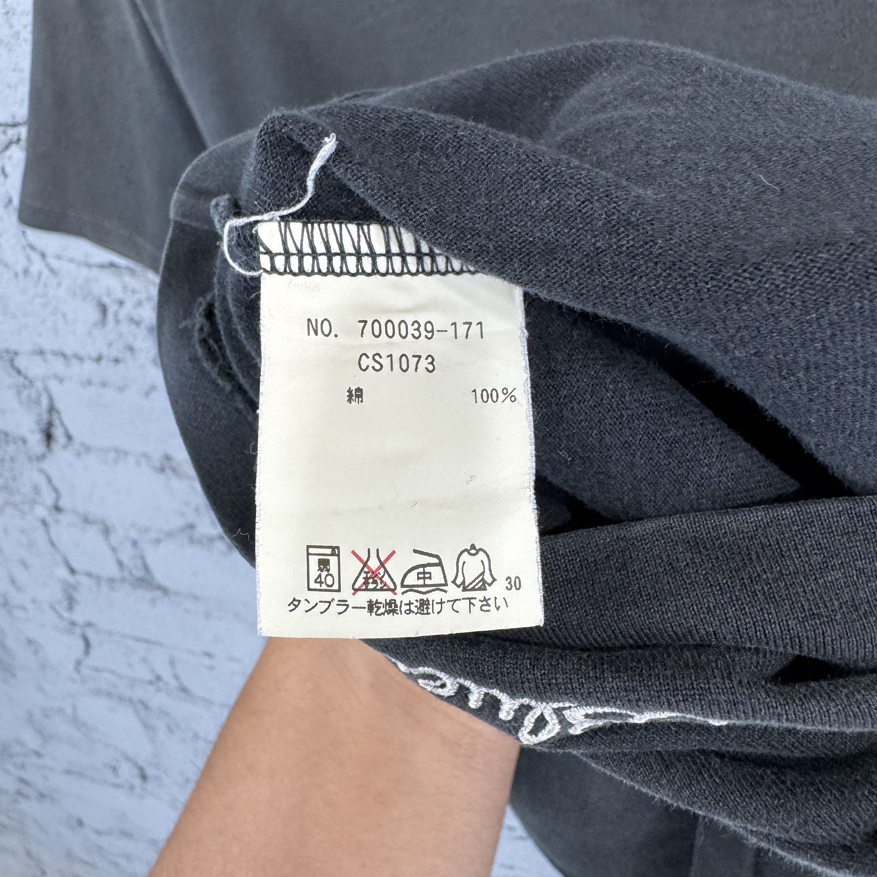 Blue Blue Japan V Neck Plain Sunfaded Tshirt Made In Japan