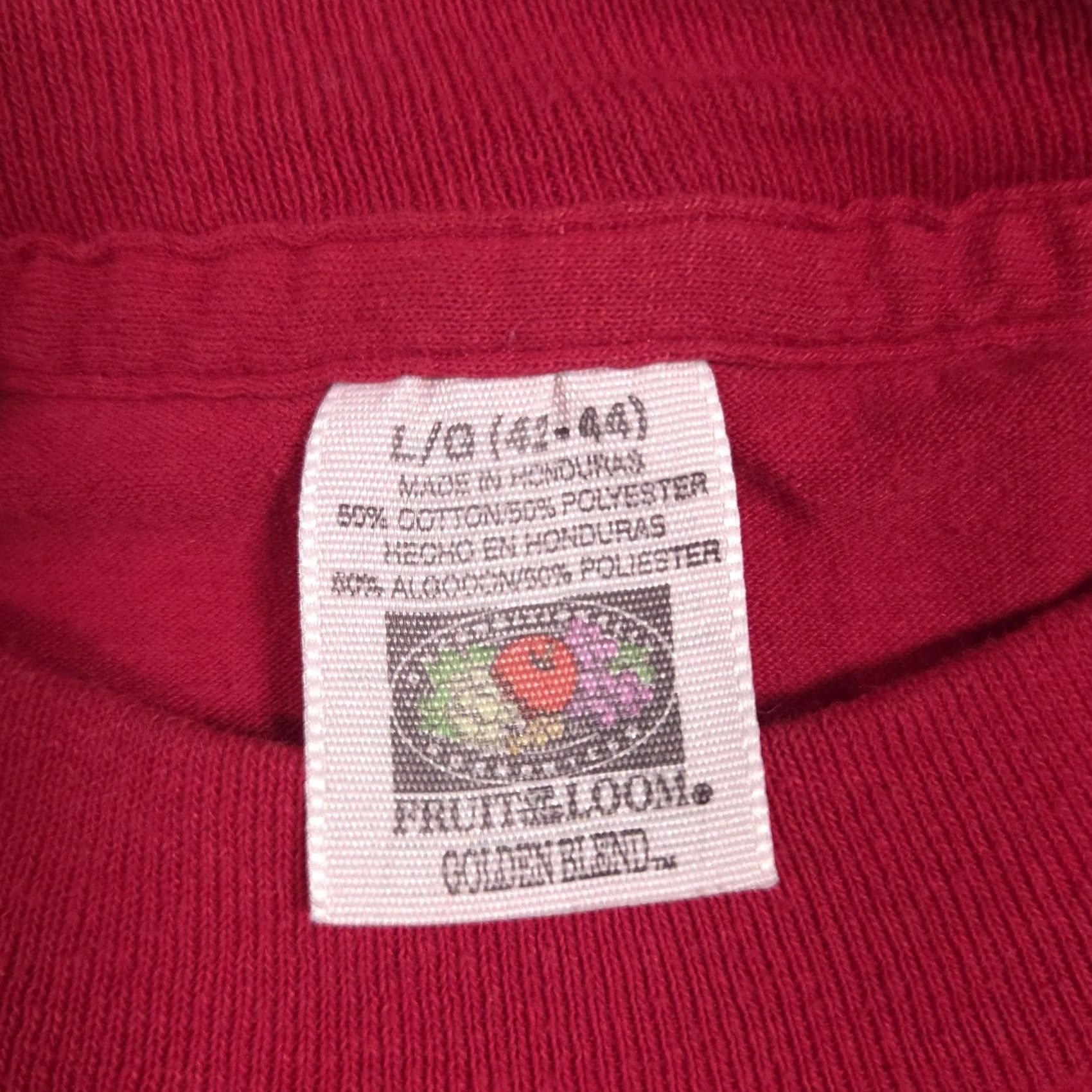 Fruit Of The Loom Fruit Of The Loom Shirt Mens Large Red Pocket Sleeveless Cutoff Tee Crewneck Size US L / EU 52-54 / 3 - 5 Thumbnail