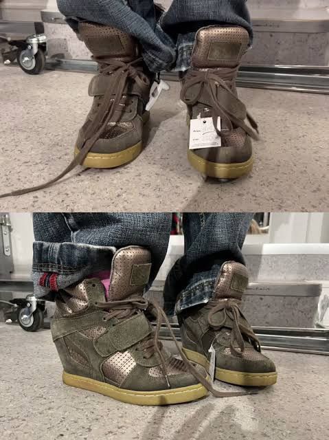 ASH Ash - Bowie Ash Wedge Camouflage Suede Sneakers Size US 8 / IT 38 - 16 Thumbnail