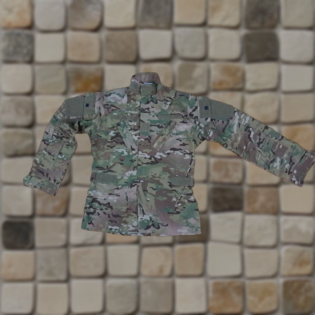 Vintage Military Camouflage Full Zip & Straps Medium Regular Field Shirt with Pockets Size US M / EU 48-50 / 2 - 1 Thumbnail