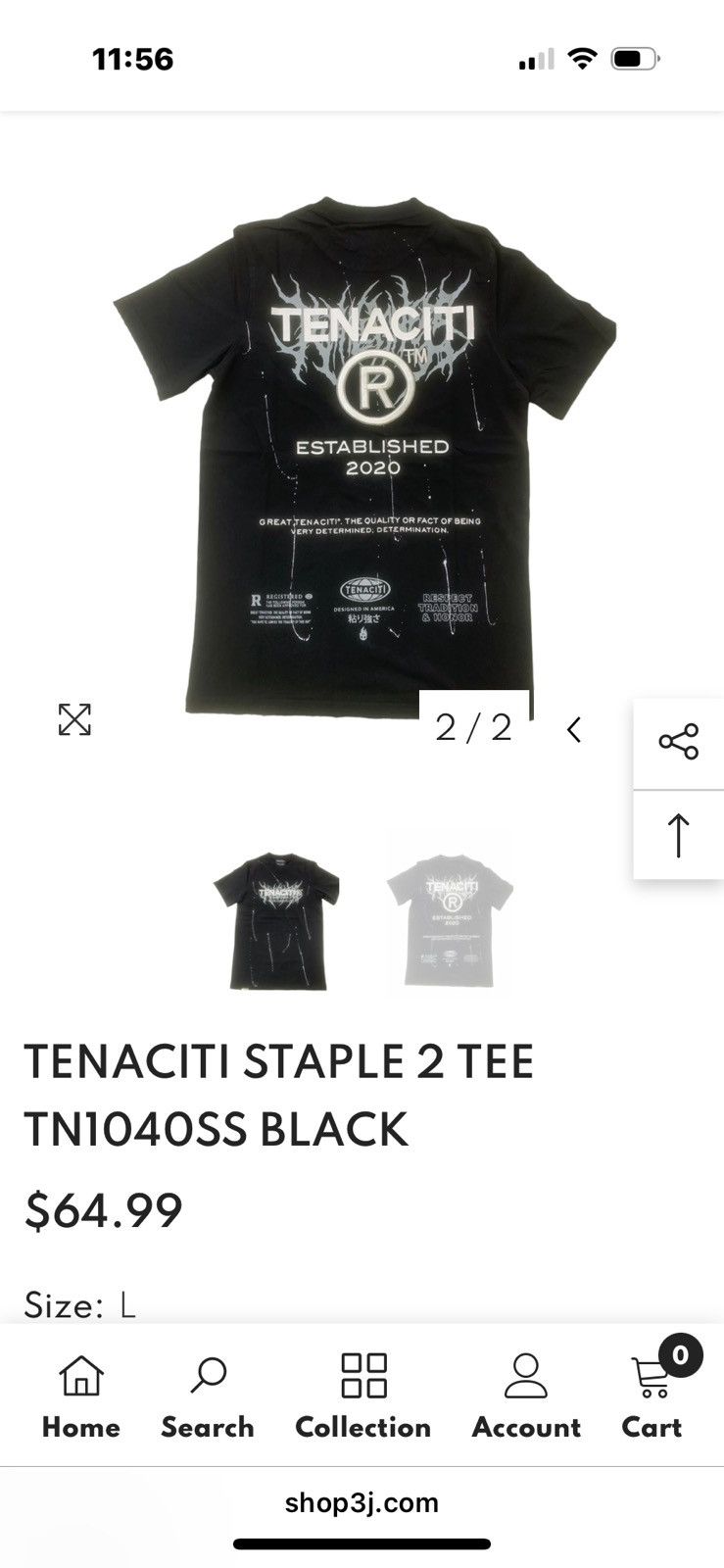 Other TENACITI Staple 2 Tee XL – BNWT Distressed Embroidered Logo Size US XL / EU 56 / 4 - 11 Thumbnail