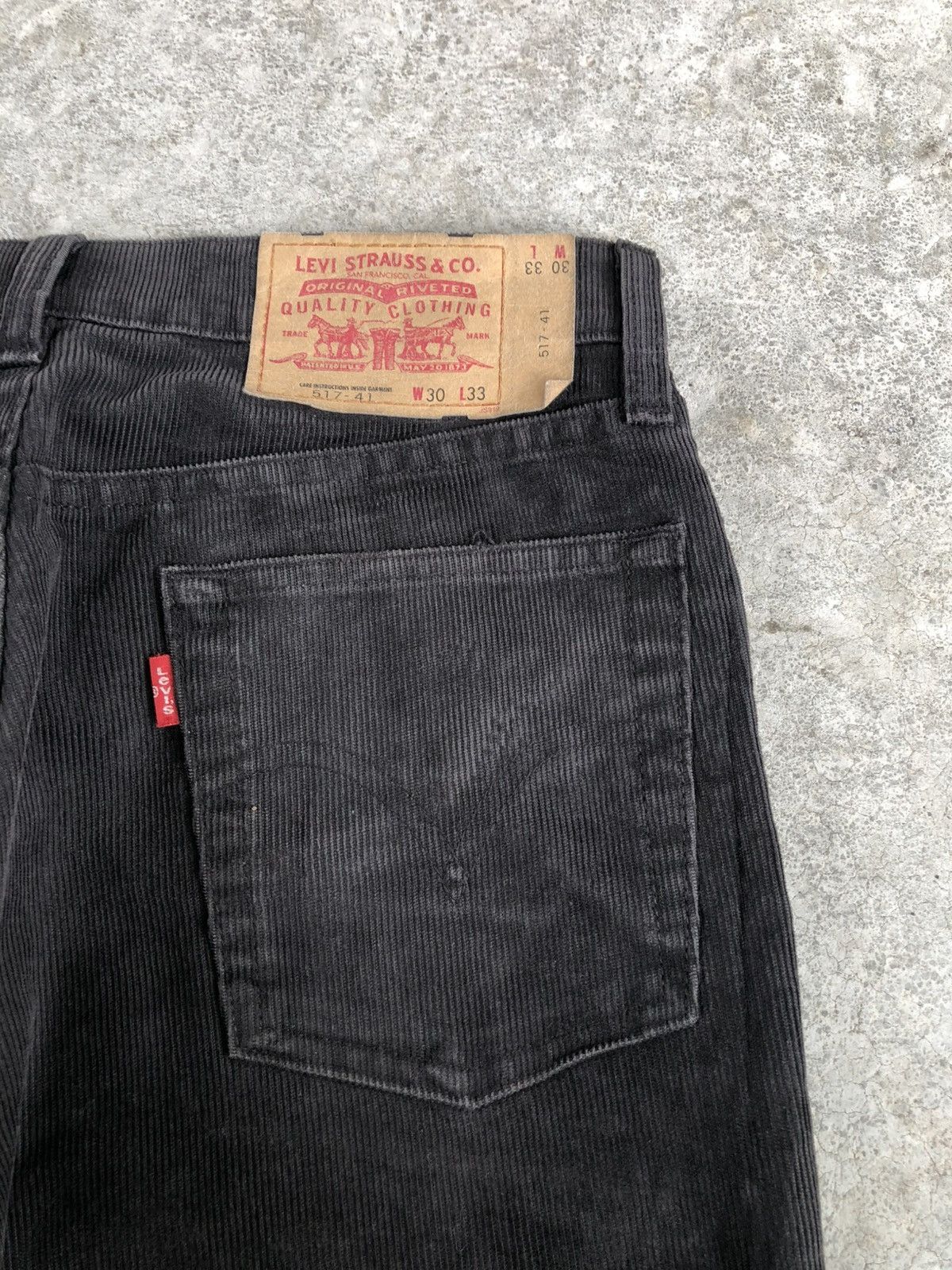 If Six Was Nine Levis 517 Flared Jeans Corduroy Distressed Size US 29 - 16 Thumbnail