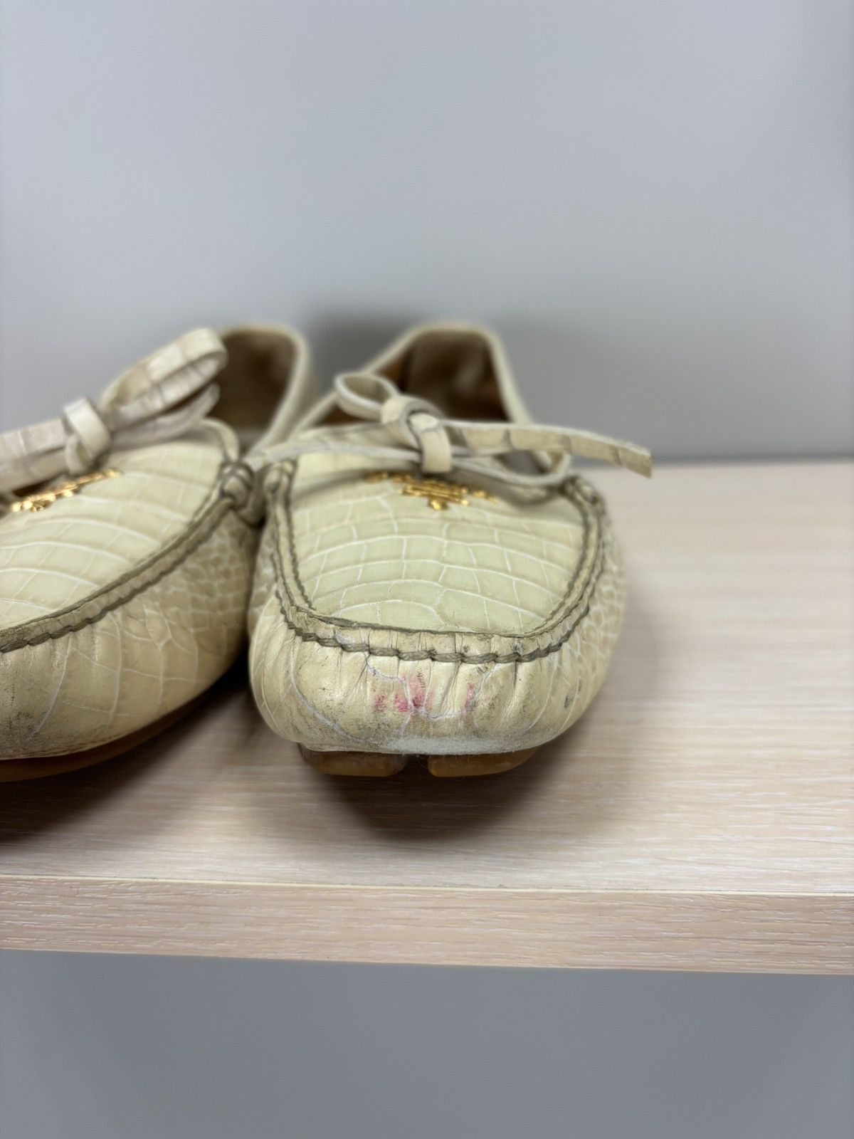 Prada Womens shoes Prada Size 37 1/2 Color Beige Size US 7.5 / IT 37.5 - 4 Thumbnail