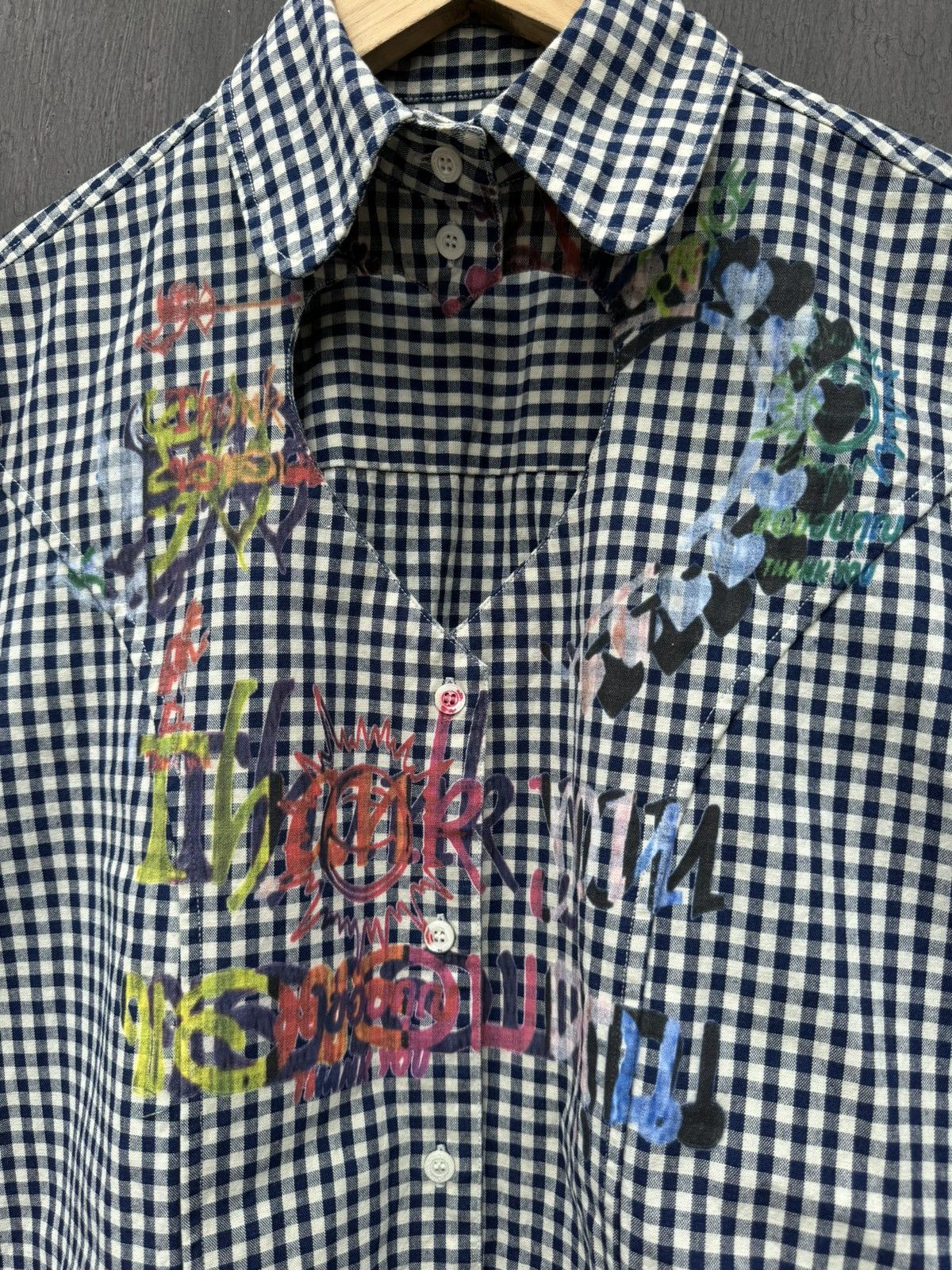 Vivienne Westwood Vivienne Westwood Anglomania Graffiti Heart Shirt Gingham 44 Size M / US 6-8 / IT 42-44 - 4 Thumbnail