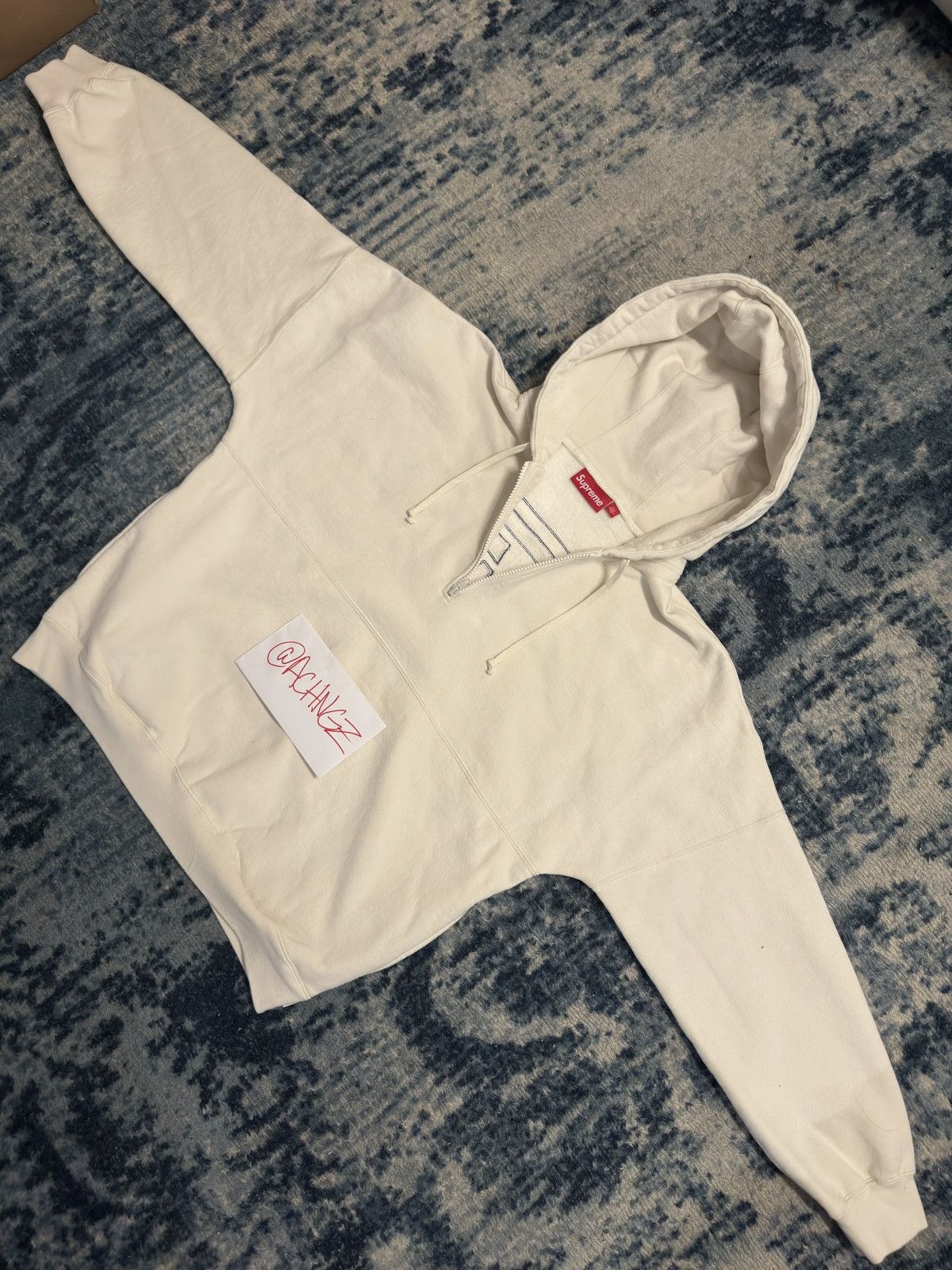 Supreme Supreme® Wrapped Half Zip Hooded Sweatshirt (White) Size US M / EU 48-50 / 2 - 4 Thumbnail