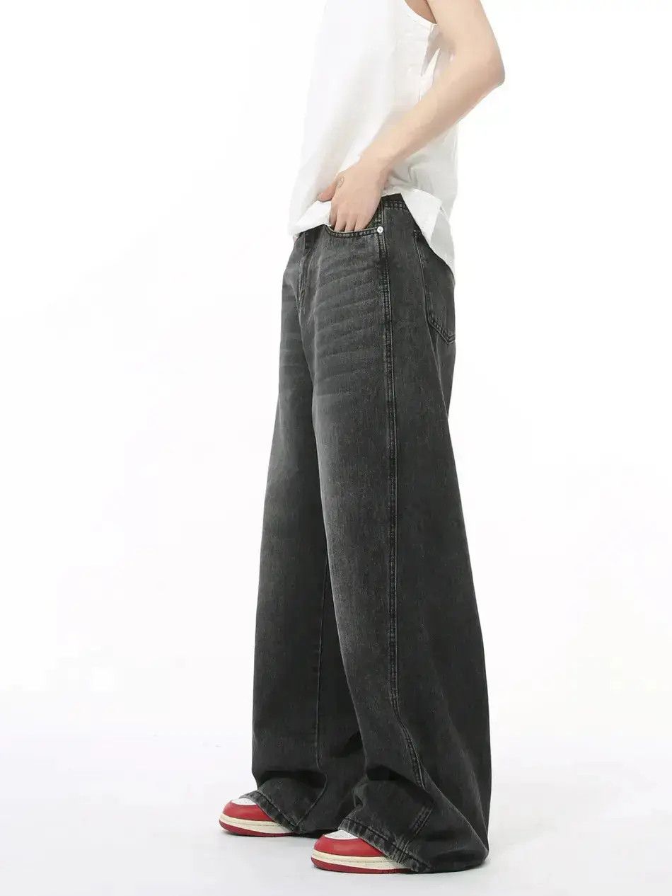 Japanese Brand Retro loose wide leg high street jeans Size US 32 / EU 48 - 3 Thumbnail