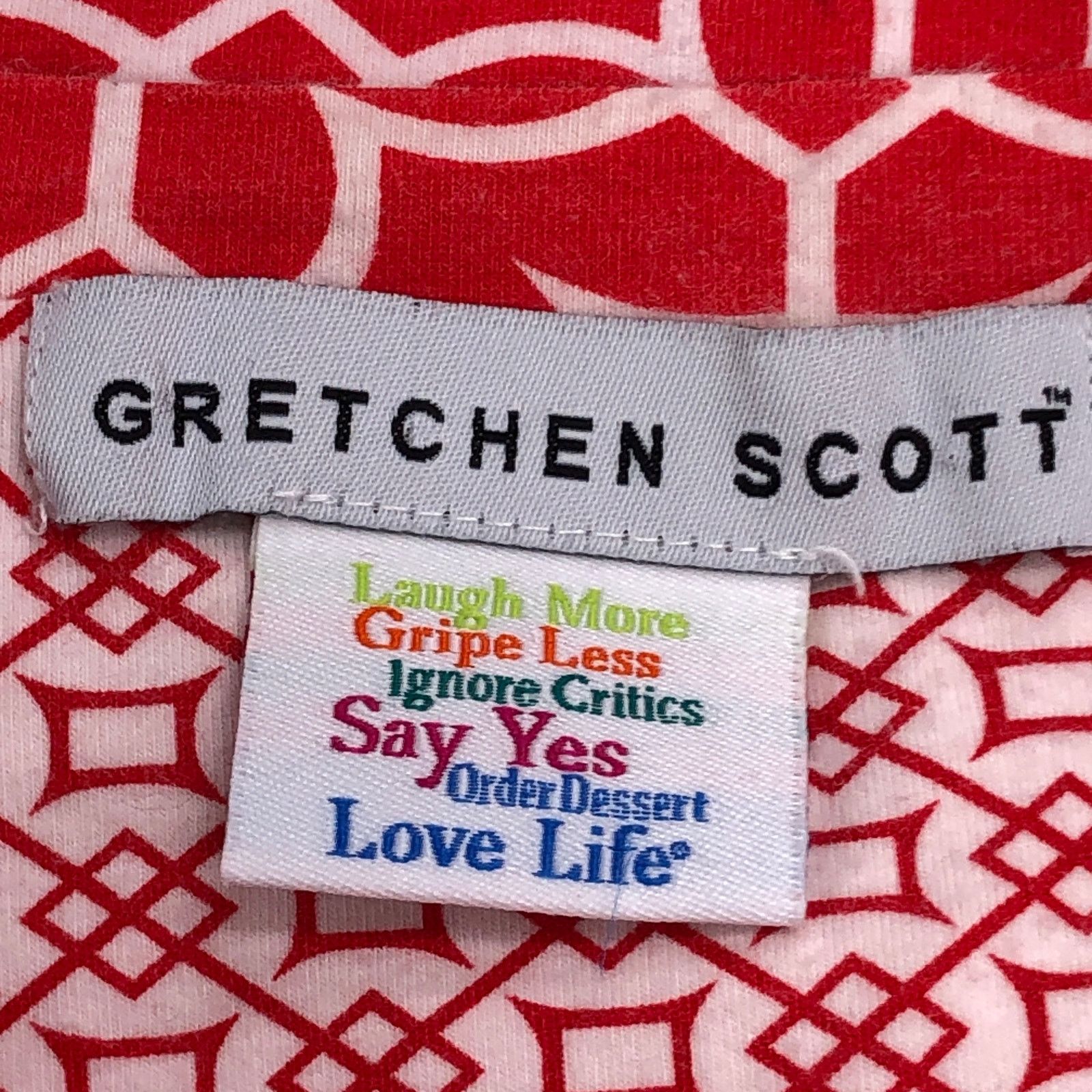 Gretchen Scott Gretchen Scott Size L Dress Shift Jersey Geometric Red Size L / US 10 / IT 46 - 12 Thumbnail