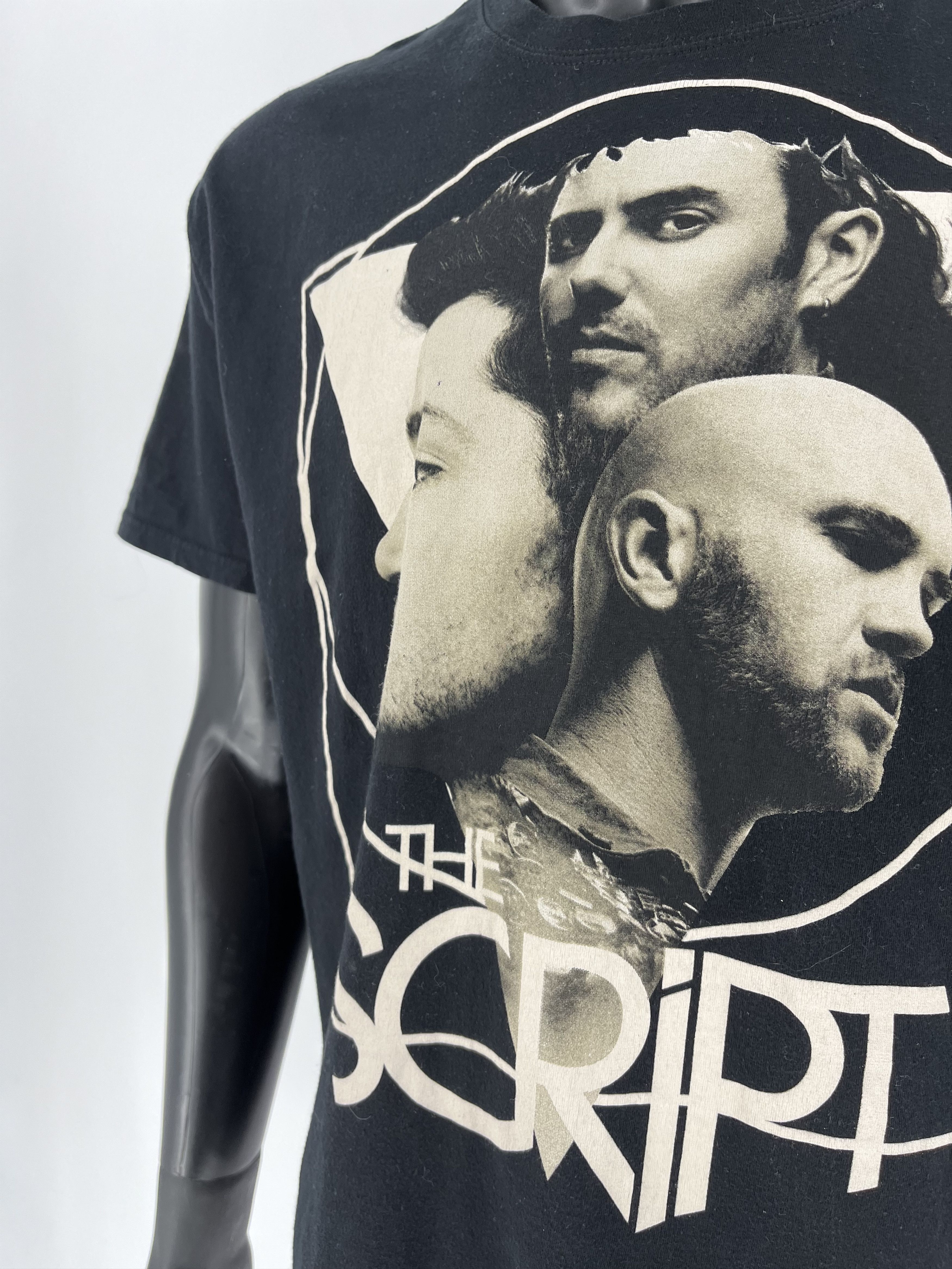Band Tees The Script Vintage Black Cotton Short Sleeve T-Shirt Metal Size US L / EU 52-54 / 3 - 5 Thumbnail