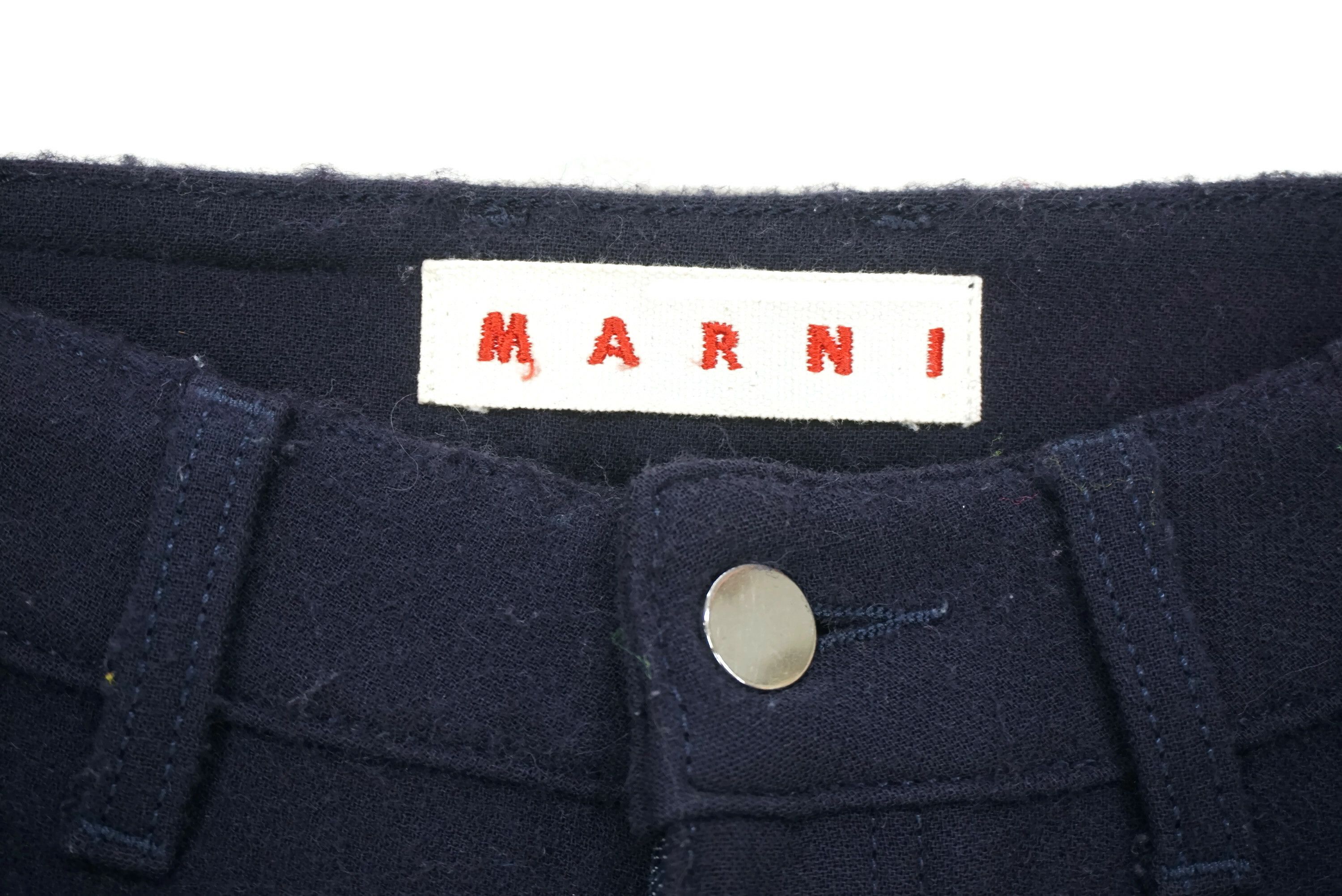 Marni Cropped Jeans Size 24 fit W25xL27 Wool-Blend Slim Ankle Fit Size 24" / US 00 / IT 34 - 5 Thumbnail