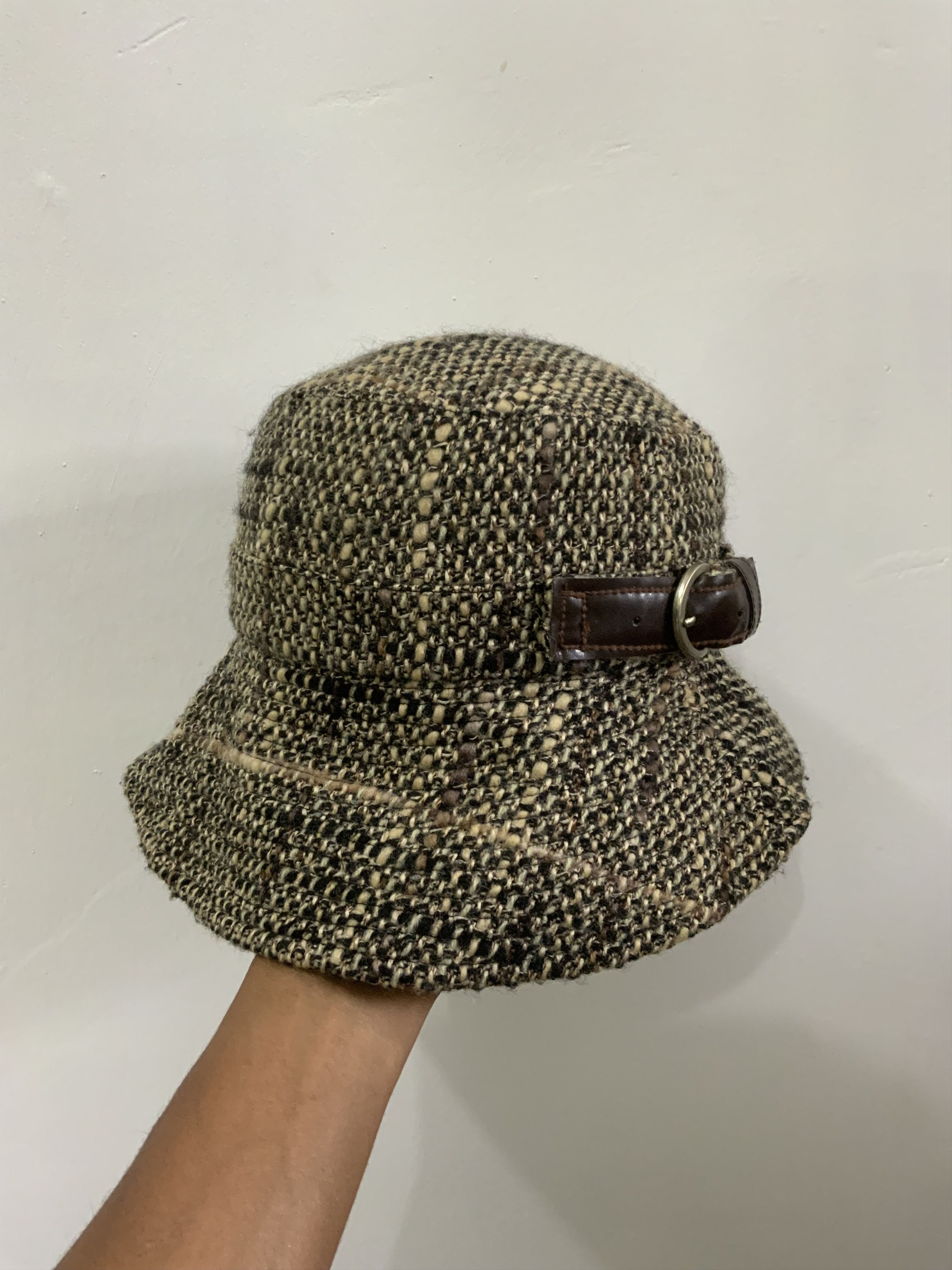 NAMIKA JAPAN WOOL HOUNDSTOOTH BUCKET HAT