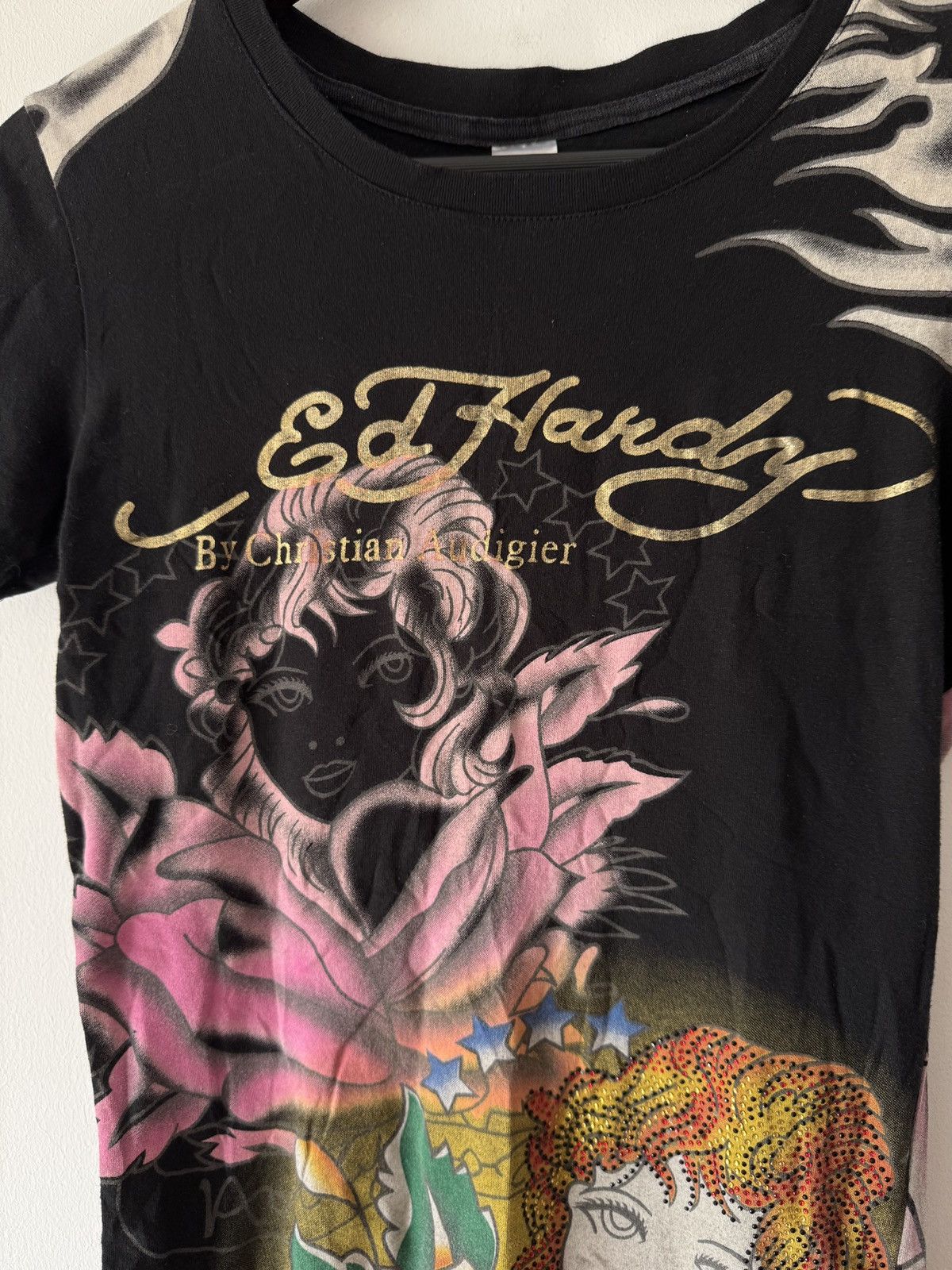 Christian Audigier 🔥🔥 Ed Hardy by Christian Audigier Black Cotton Shirt Size S / US 4 / IT 40 - 4 Thumbnail