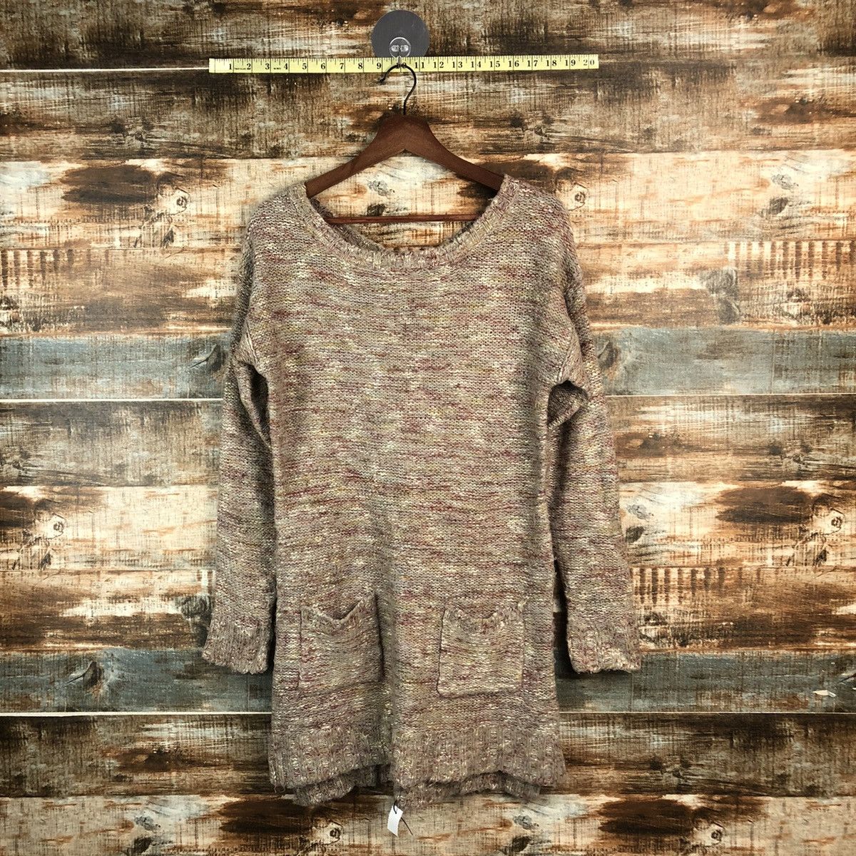 GU × Homespun Knitwear DL GU Brown Vintage Knitwear #C498 Size M / US 6-8 / IT 42-44 - 1 Thumbnail