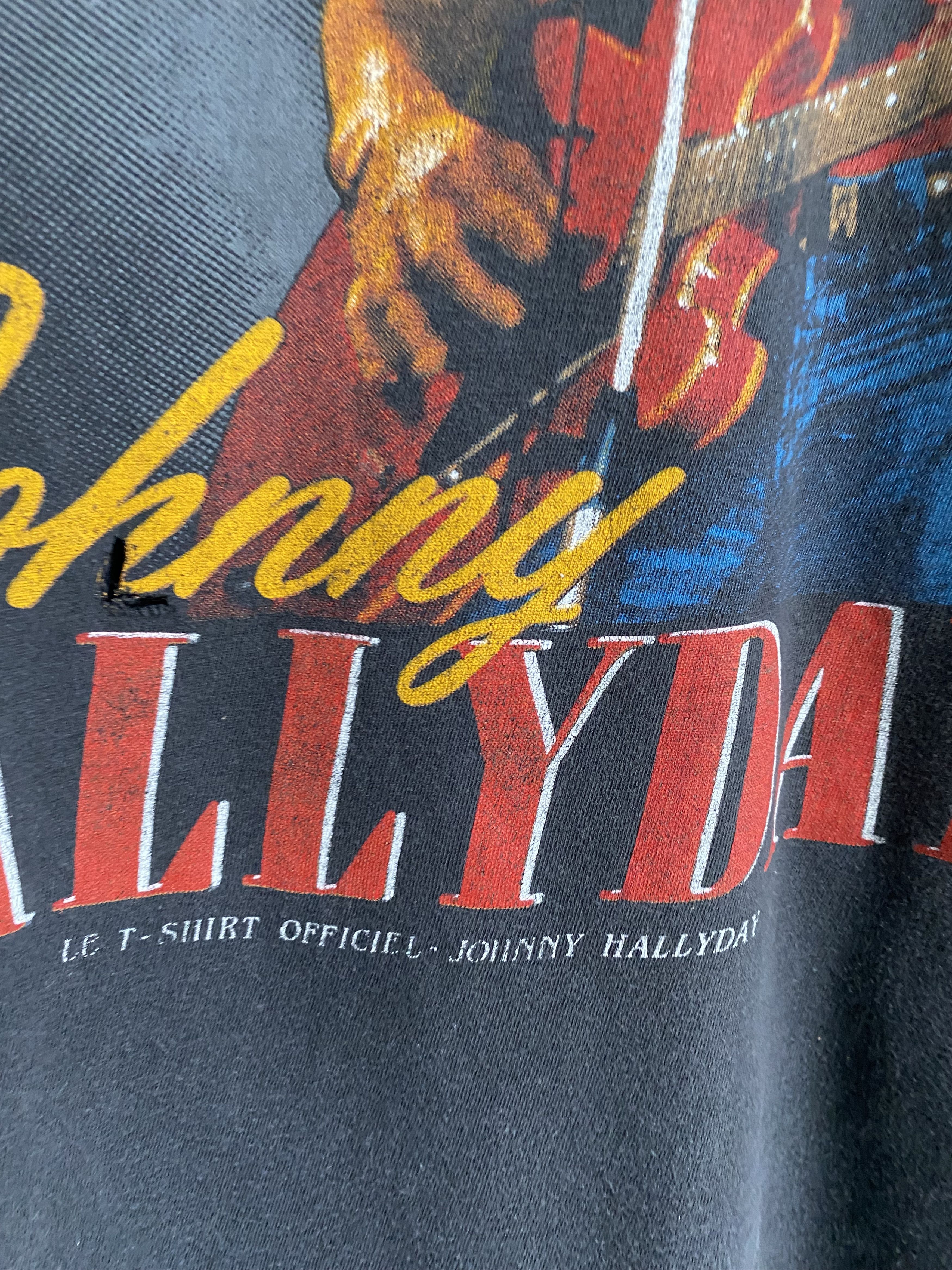 Band Tees × Vintage vintage 90s Johnny Hallyday rock t-shirt Size US L / EU 52-54 / 3 - 3 Thumbnail