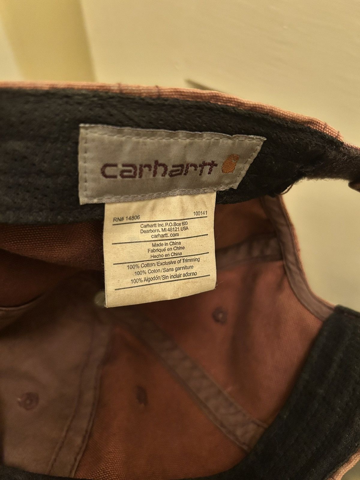 Carhartt Carhartt Brown Cap Hat Strapback Faux Leather Logo Size ONE SIZE - 5 Thumbnail