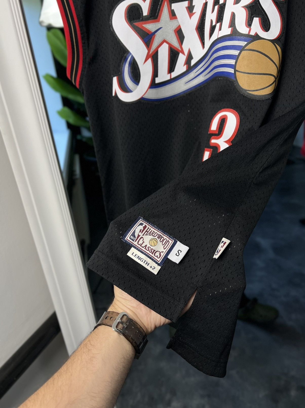 Adidas × NBA Adidas NBA Iverson #3 76ers Jersey Black Size S Size US S / EU 44-46 / 1 - 5 Thumbnail