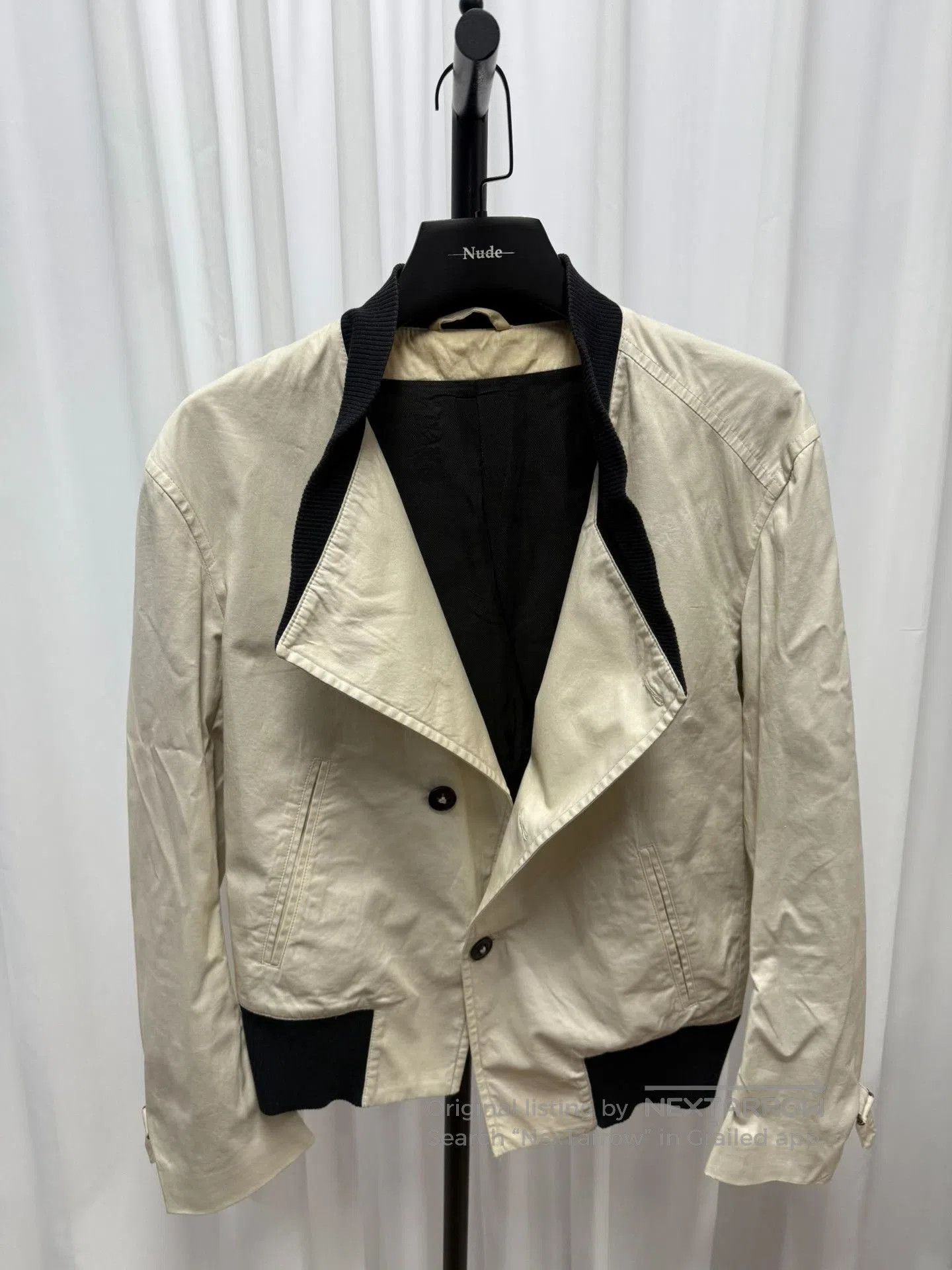 Ann Demeulemeester asymmetrical beige jacket size S. Size US S / EU 44-46 / 1 - 6 Thumbnail