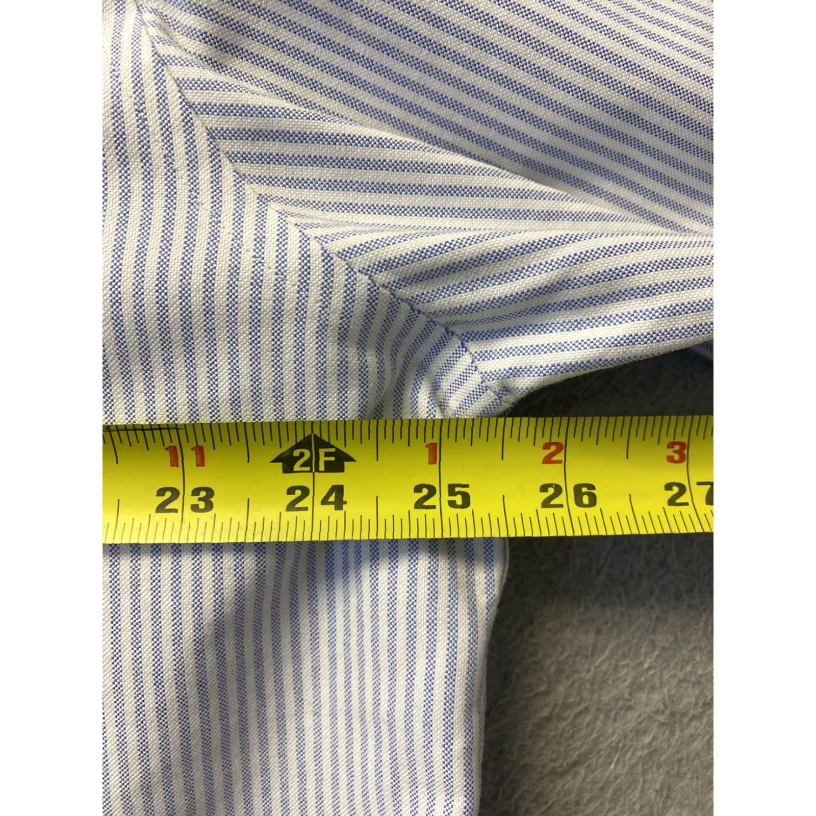 Vintage VINTAGE LL Bean Shirt Mens 17 35 Blue Stripes Work Cotton Thick / 44-92 Size US XL / EU 56 / 4 - 7 Thumbnail
