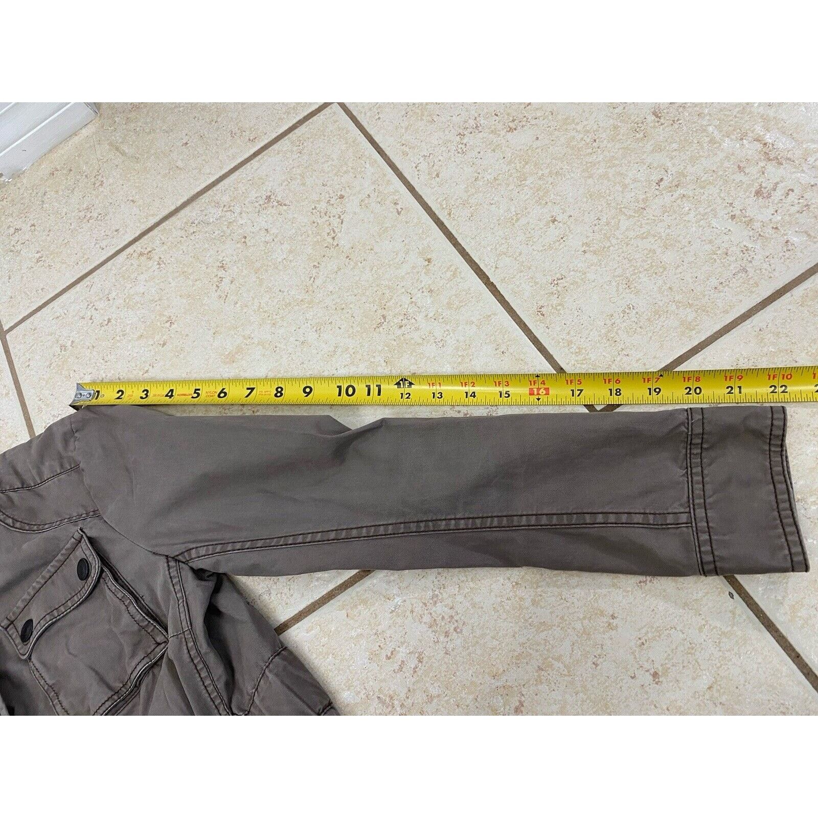 Loft Ann Taylor Loft Jacket Khaki Military Cargo Utility Button Size M / US 6-8 / IT 42-44 - 9 Thumbnail