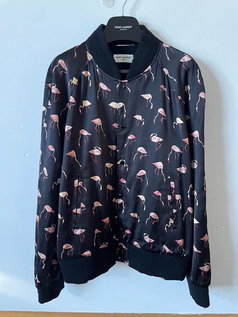 Saint Laurent Paris Saint laurent paris 17 FW flamingo silk jacket 2506-Nextarr Size US M / EU 48-50 / 2 - 1 Thumbnail