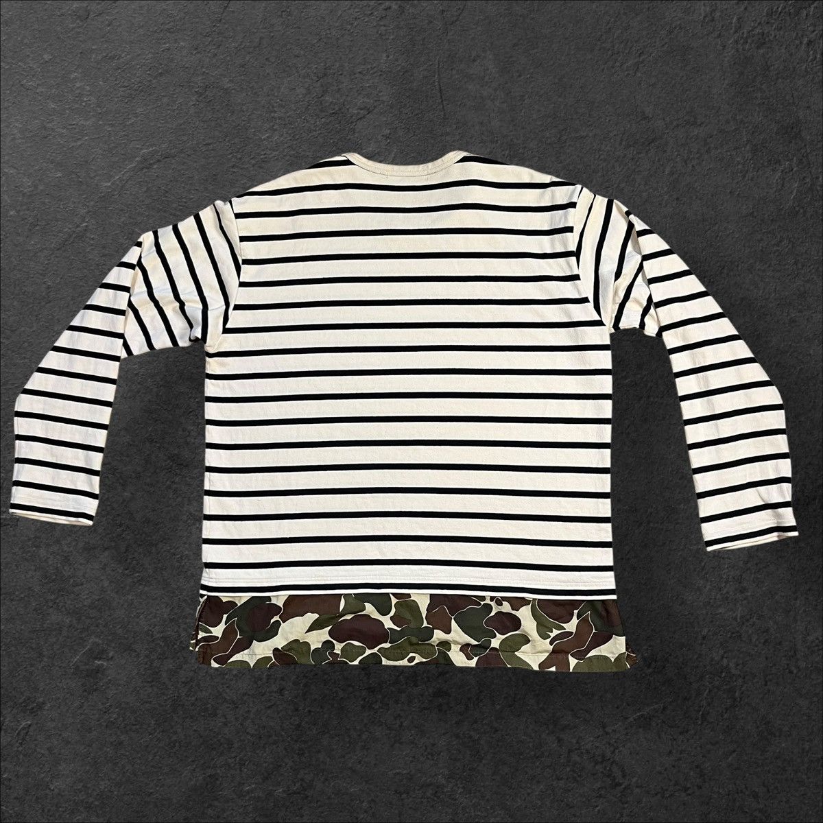 Comme des Garcons Comme Des Garçons Homme long sleeve stripe camo t-shirt Size US M / EU 48-50 / 2 - 2 Thumbnail
