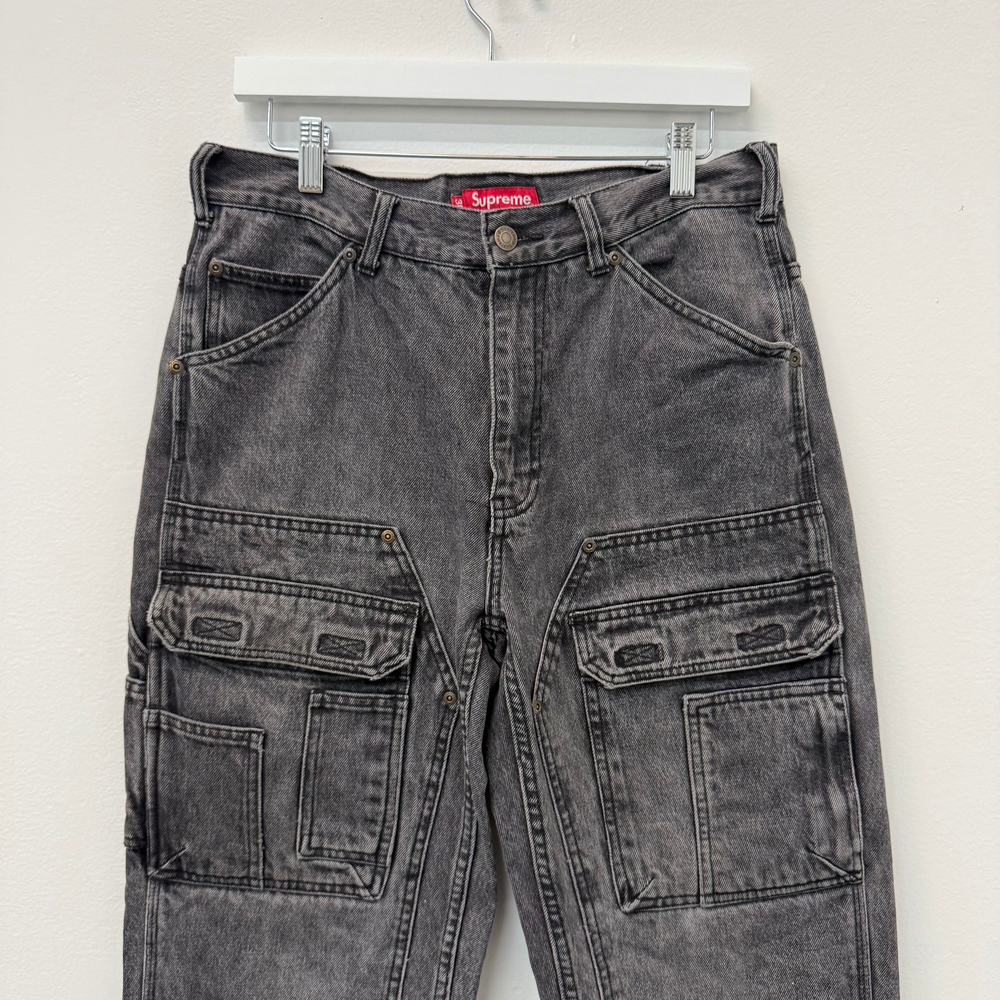 Supreme Supreme Black Cargo Denim Jeans - Size 30 Size US 30 / EU 46 - 2 Thumbnail