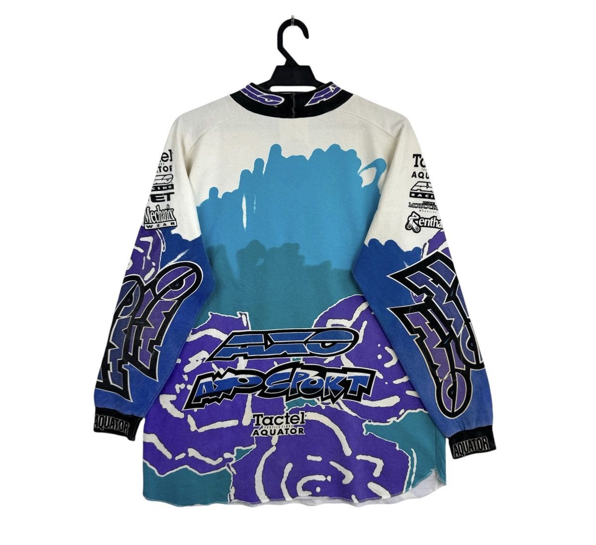 Vintage Vintage 90s AXO Sport Jersey Tactel Aquator Motocross 1993 Size US L / EU 52-54 / 3 - 2 Thumbnail