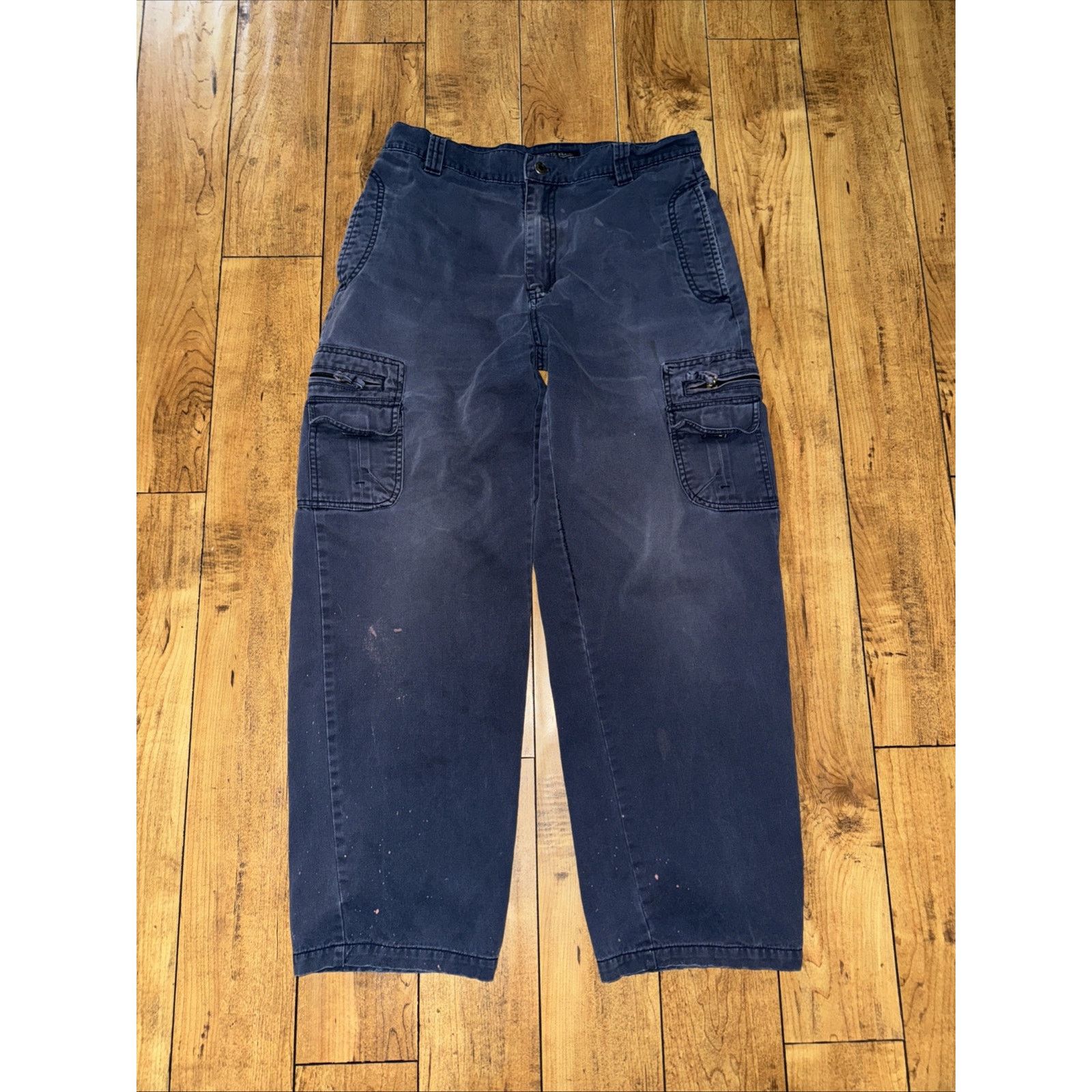 Carhartt × Dickies × Faded Glory Vintage Faded Glory Cargo Pants Blue 33x31 Size US 33 - 6 Thumbnail