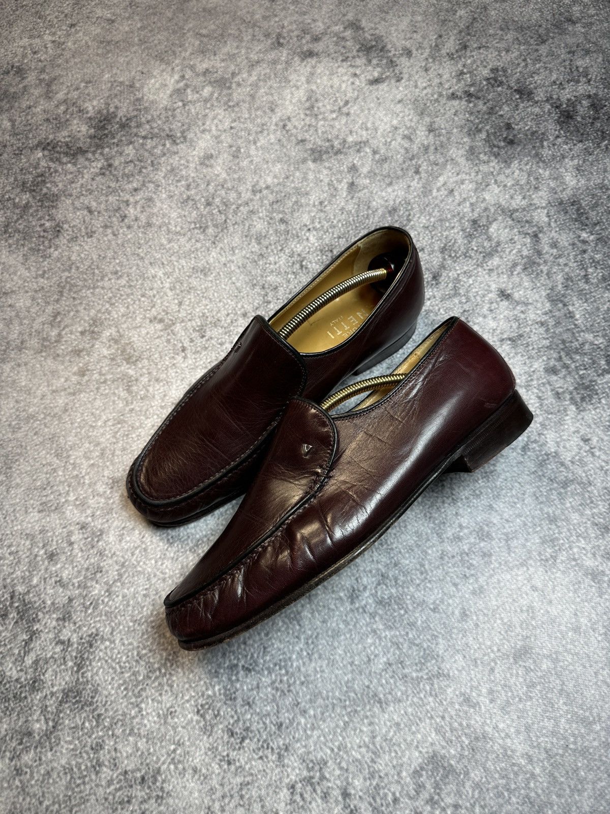 Vintage Zanetti Casual Leather Shoes Streetwear Luxury 8,5