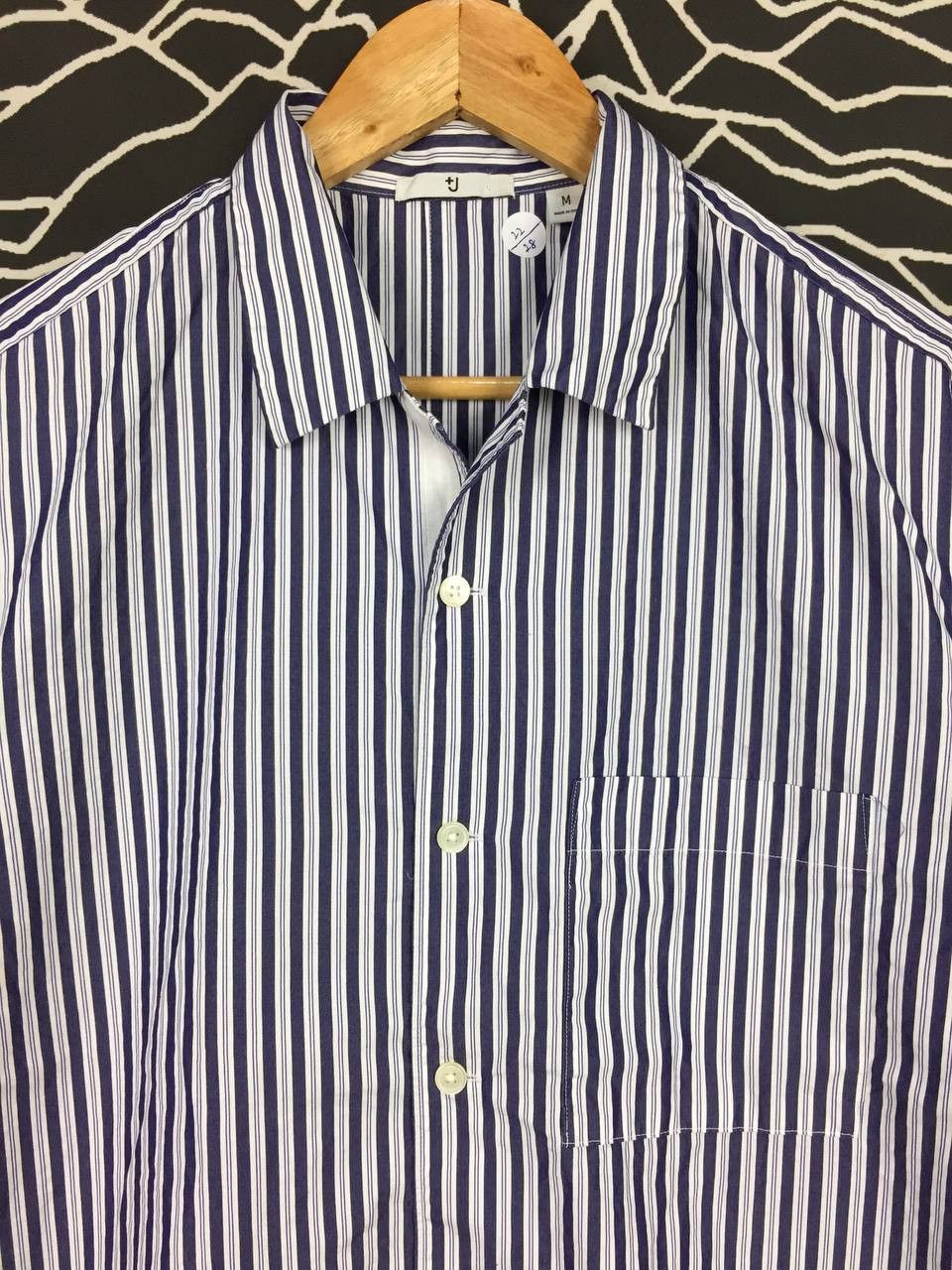 Jil Sander × Uniqlo J+ Jil Sander Uniqlo Striped Oversized Short Sleeve Shirt Size US M / EU 48-50 / 2 - 3 Thumbnail