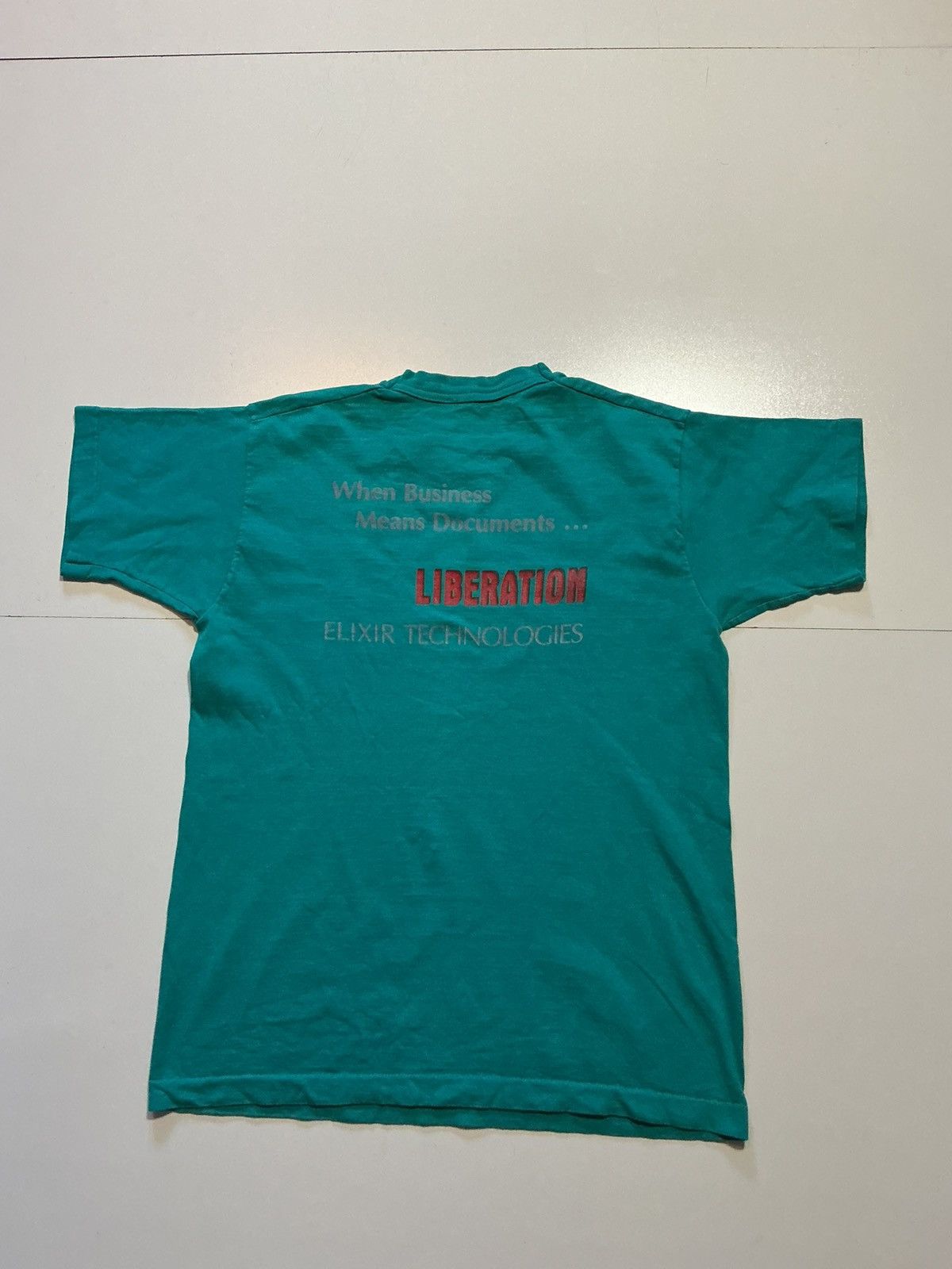 Vintage Vintage EXIXIR Technologies Business Means Documents T-Shirt Size US S / EU 44-46 / 1 - 3 Thumbnail