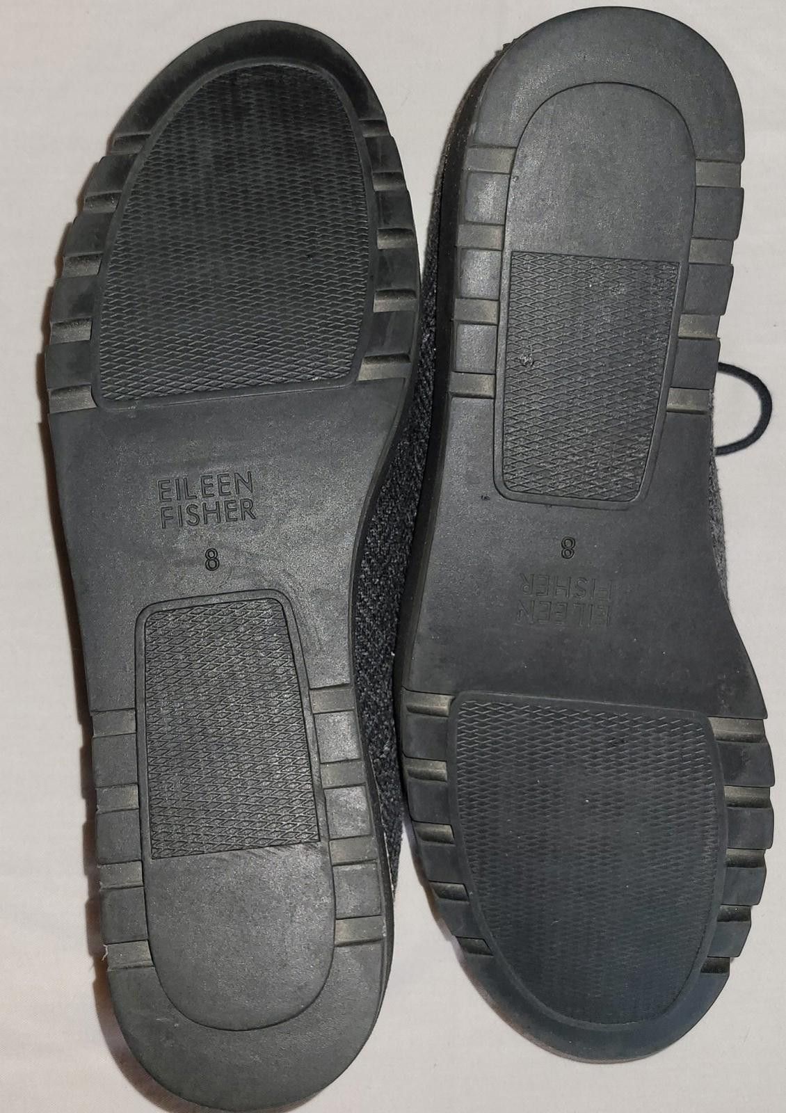 Eileen Fisher Eileen Fisher men's 8 gray & blk. wool herringbone shoes Size US 8 / EU 41 - 2 Thumbnail