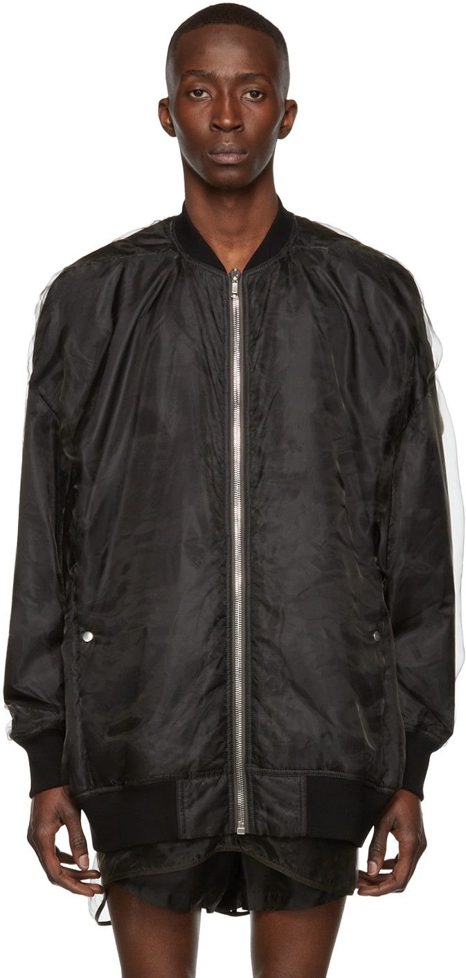 Rick Owens o1y0325 Bomber Jacket in Black Size US L / EU 52-54 / 3 - 1 Thumbnail