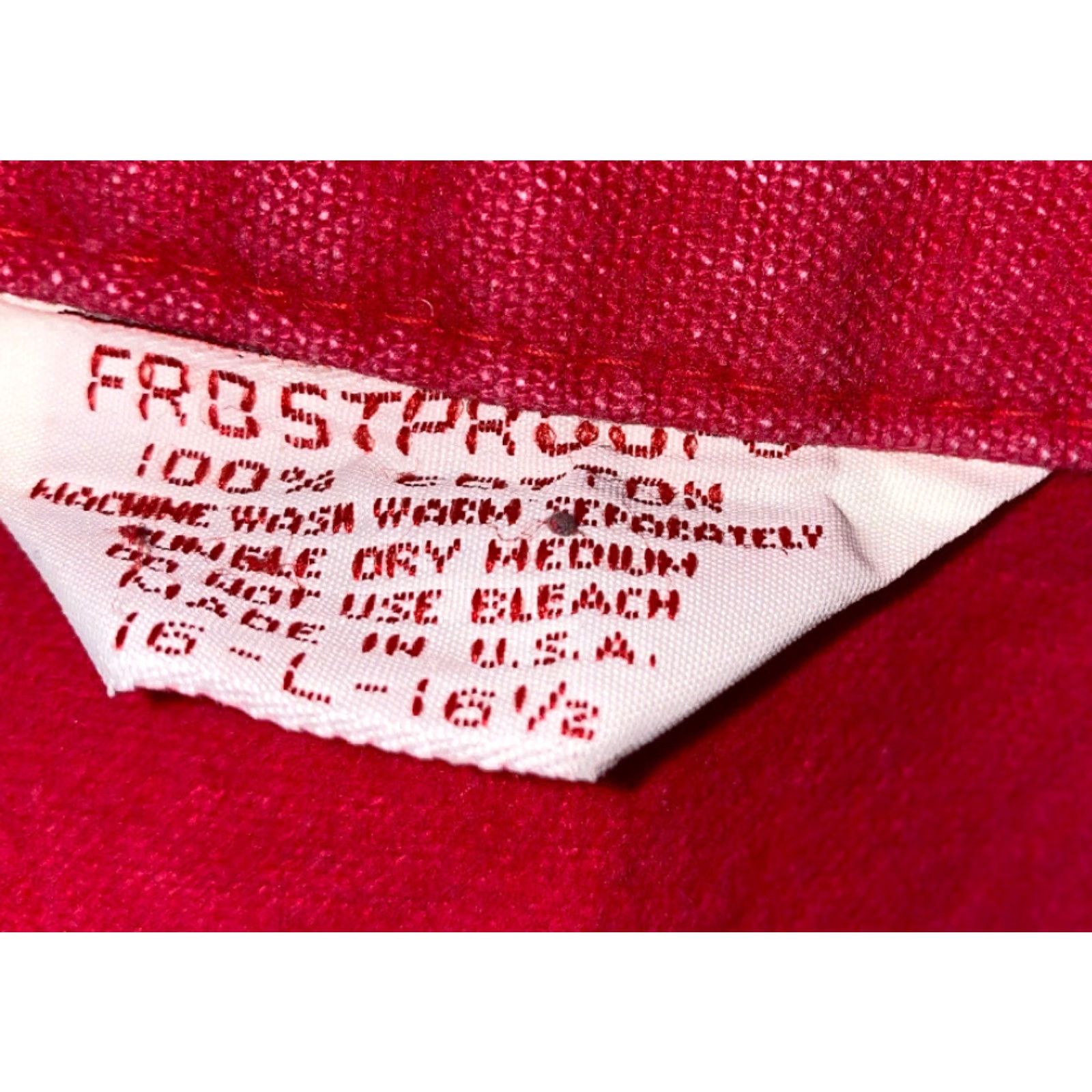 Vintage Frostproof Men's Red Cotton Long Sleeve Button-Up Shirt Size L Casual Regular Size US L / EU 52-54 / 3 - 6 Thumbnail