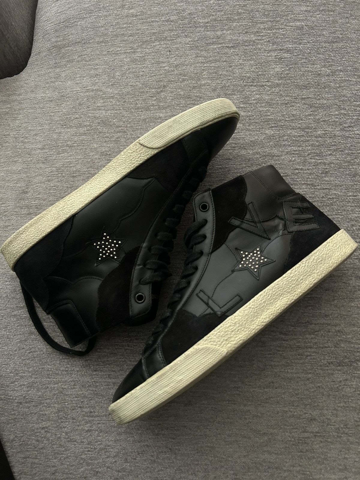 Hedi Slimane saint laurent studded sneakers Size US 8.5 / EU 41-42 - 2 Thumbnail